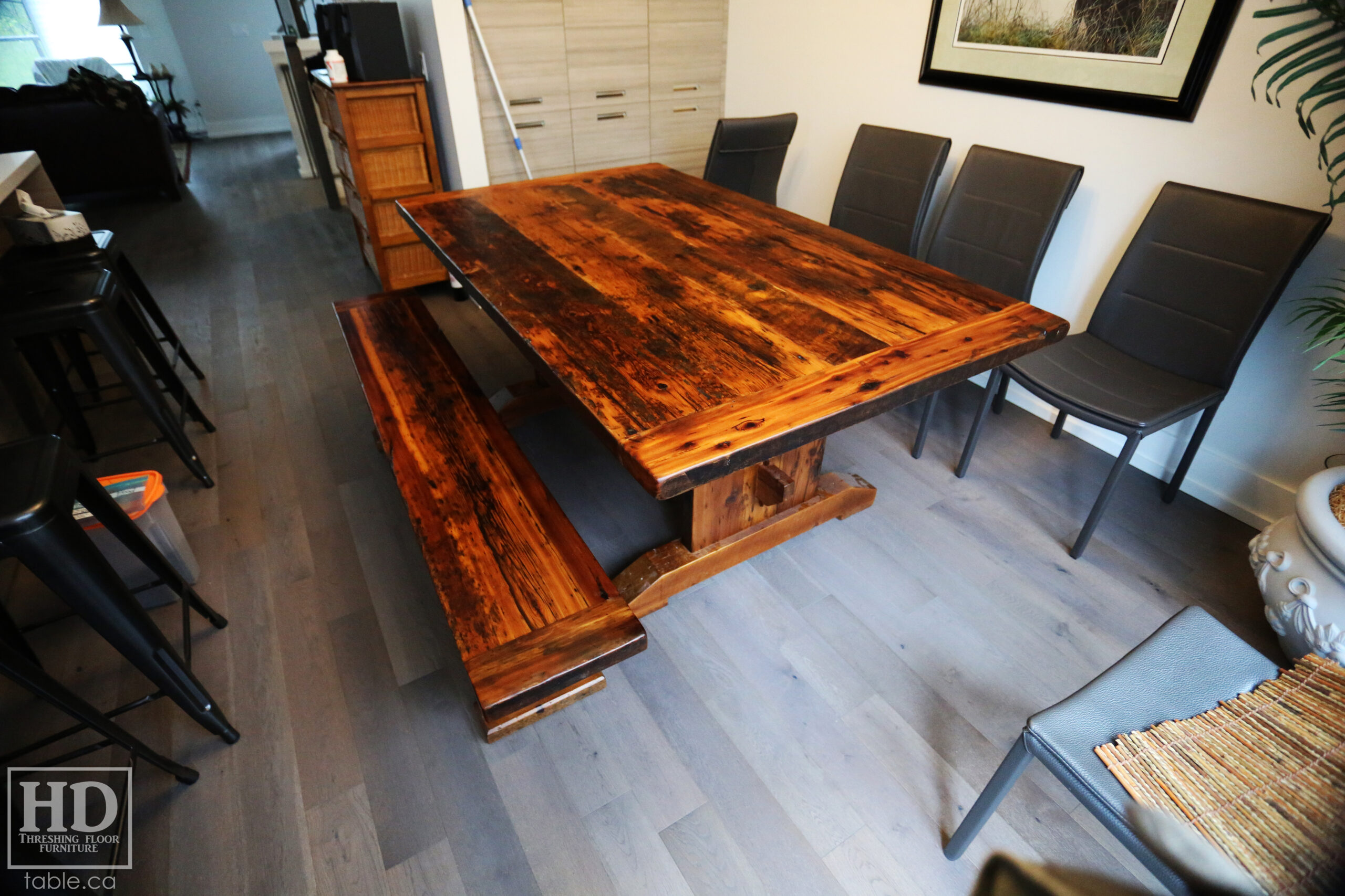 Rustic Table with Light Epoxy Coating Option by HD Threshing Floor Furniture / www.table.ca