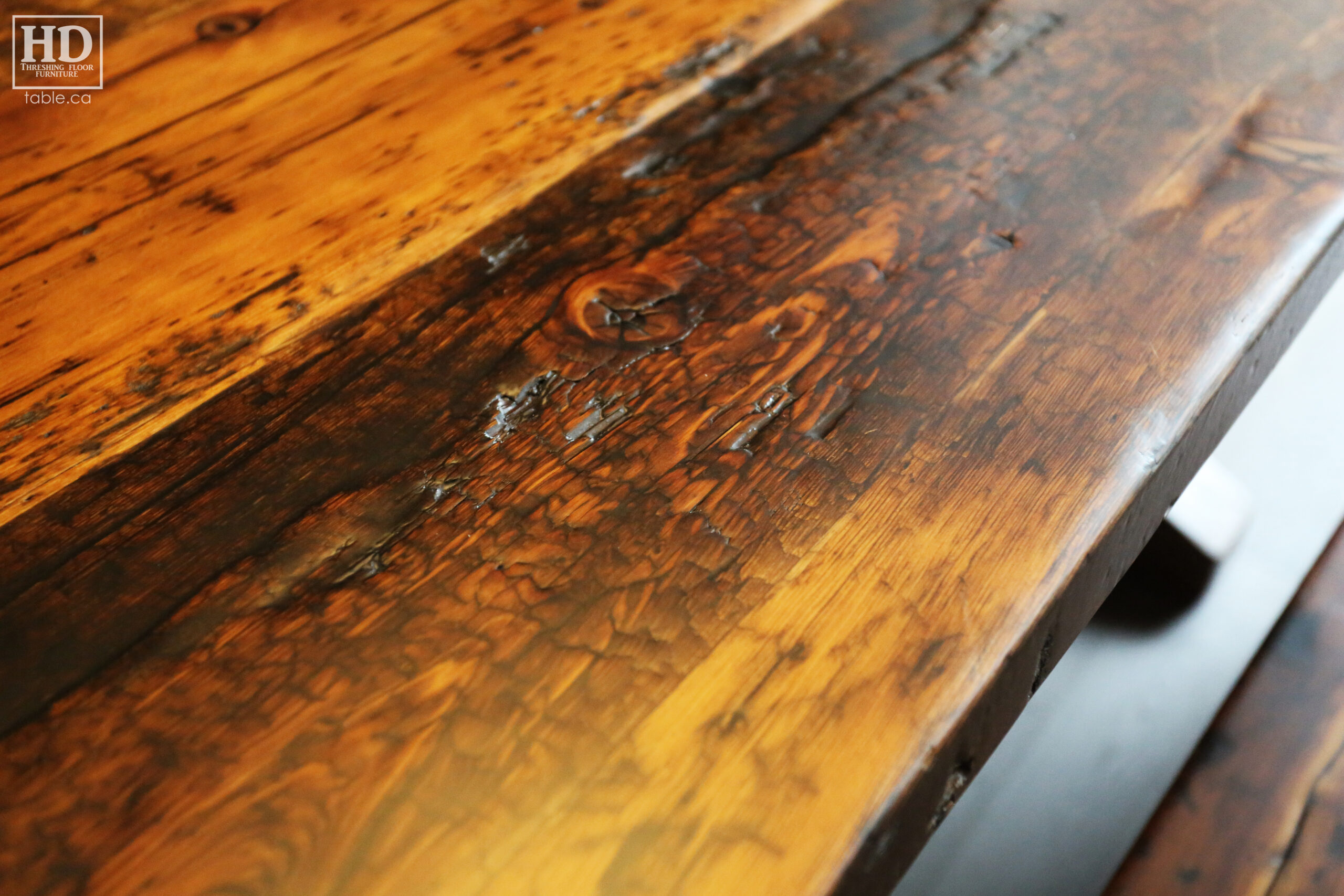 Rustic Table with Light Epoxy Coating Option by HD Threshing Floor Furniture / www.table.ca