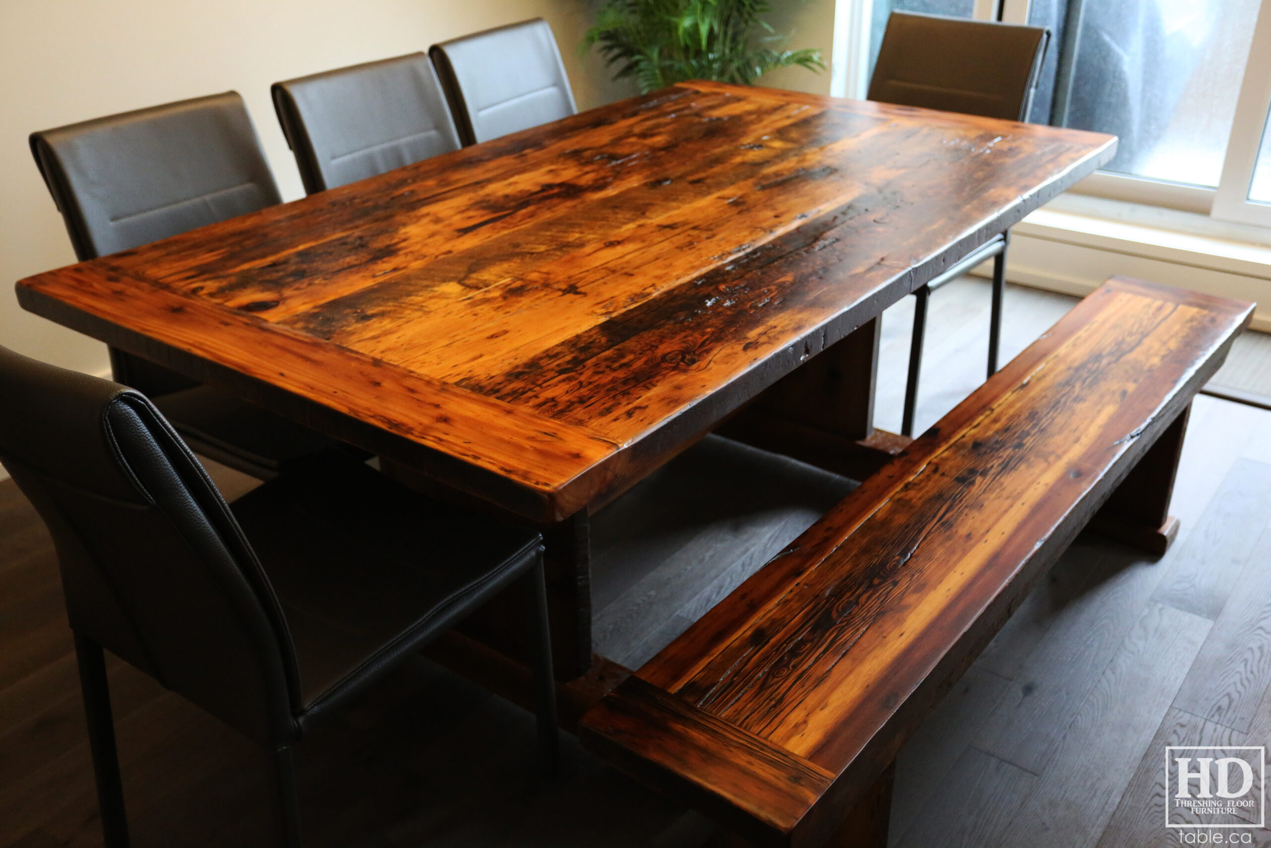 Rustic Table with Light Epoxy Coating Option by HD Threshing Floor Furniture / www.table.ca