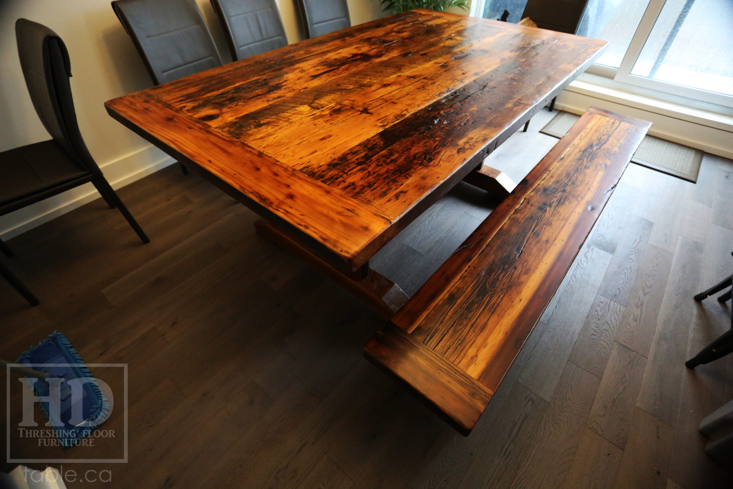 Rustic Table with Light Epoxy Coating Option by HD Threshing Floor Furniture / www.table.ca