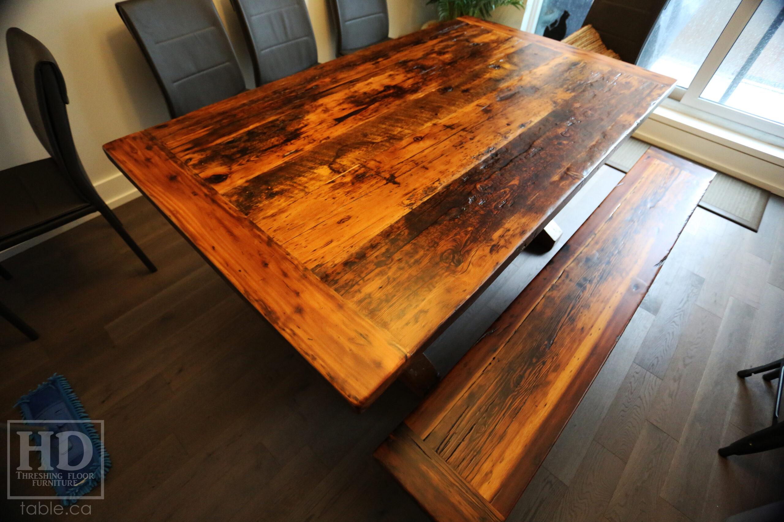 Rustic Table with Light Epoxy Coating Option by HD Threshing Floor Furniture / www.table.ca