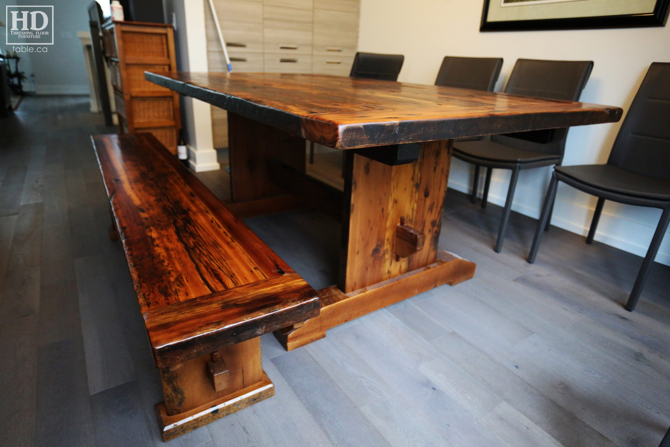 Rustic Table with Light Epoxy Coating Option by HD Threshing Floor Furniture / www.table.ca