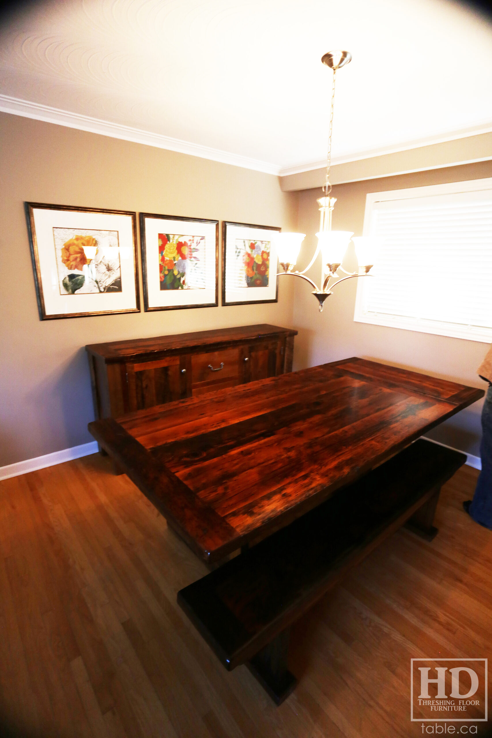 Reclaimed Wood Table for a Toronto Home by HD Threshing Floor Furniture / www.table.ca