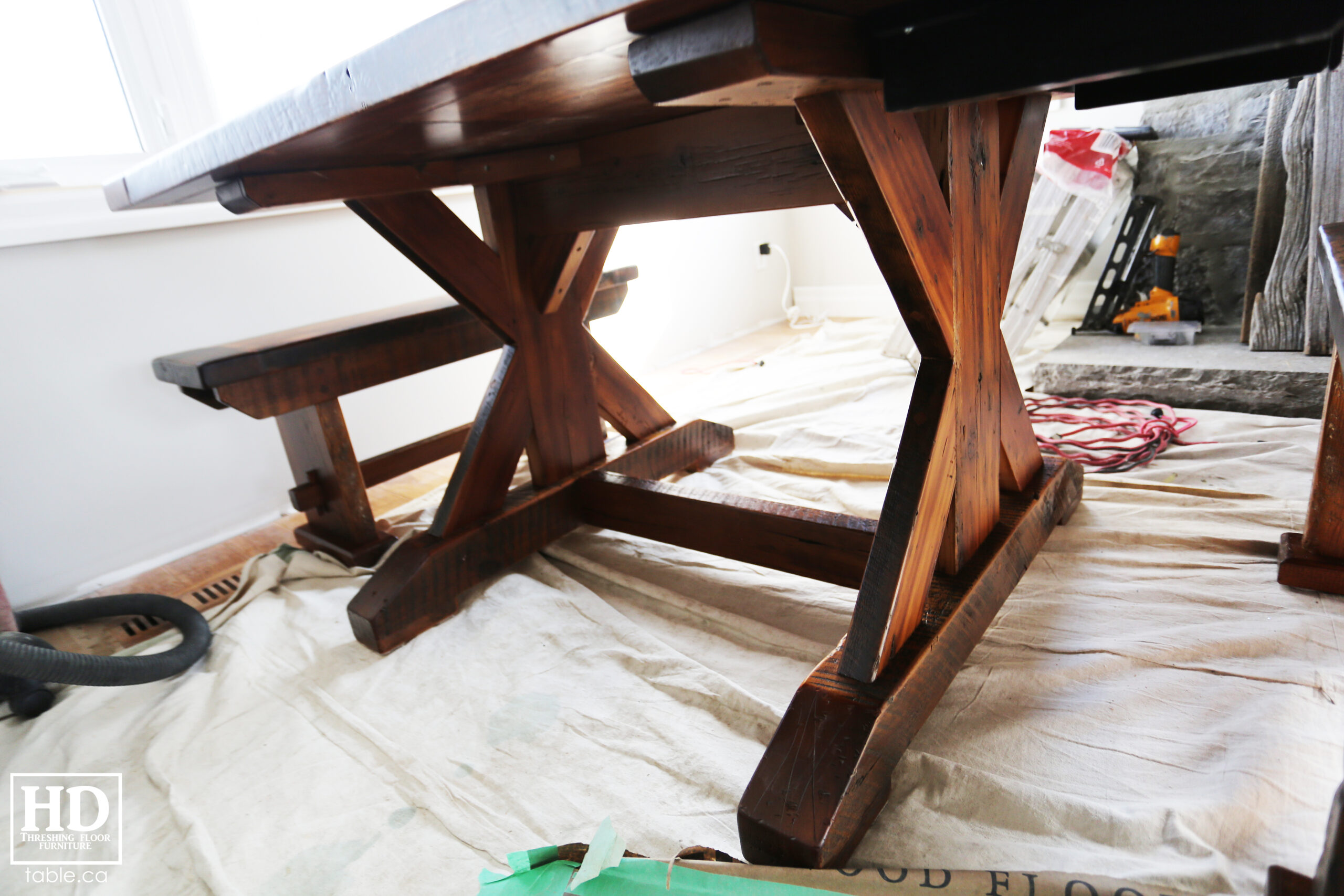 Antique Wood Table by HD Threshing Floor Furniture / www.table.ca