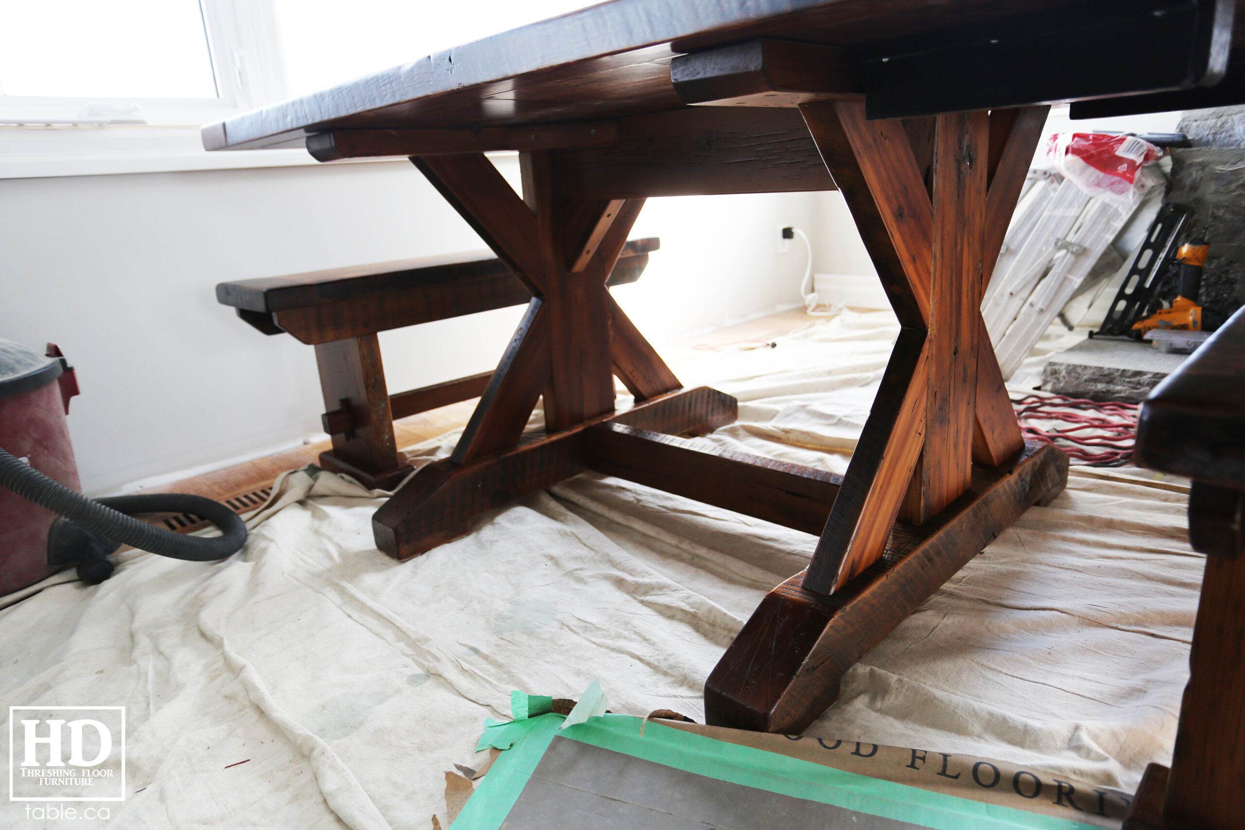 Antique Wood Table by HD Threshing Floor Furniture / www.table.ca