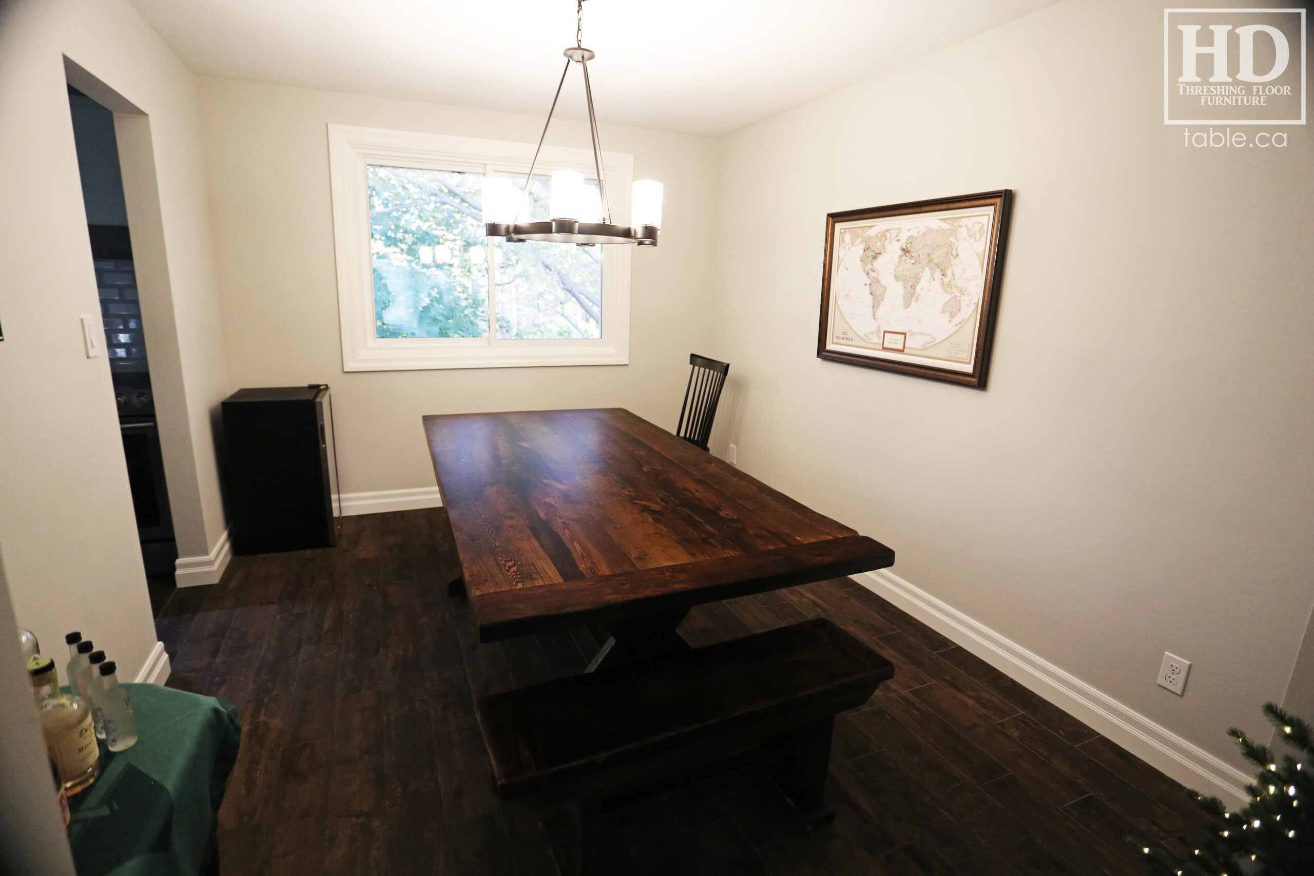 Reclaimed Wood Table with Black Stain Treatment Option by HD Threshing Floor Furniture / Cambridge, Ontario / www.table.ca