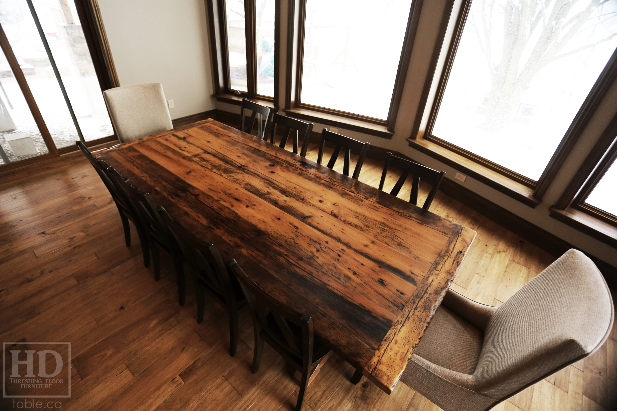 Distressed Reclaimed Wood Table by HD Threshing Floor Furniture / www.table.ca