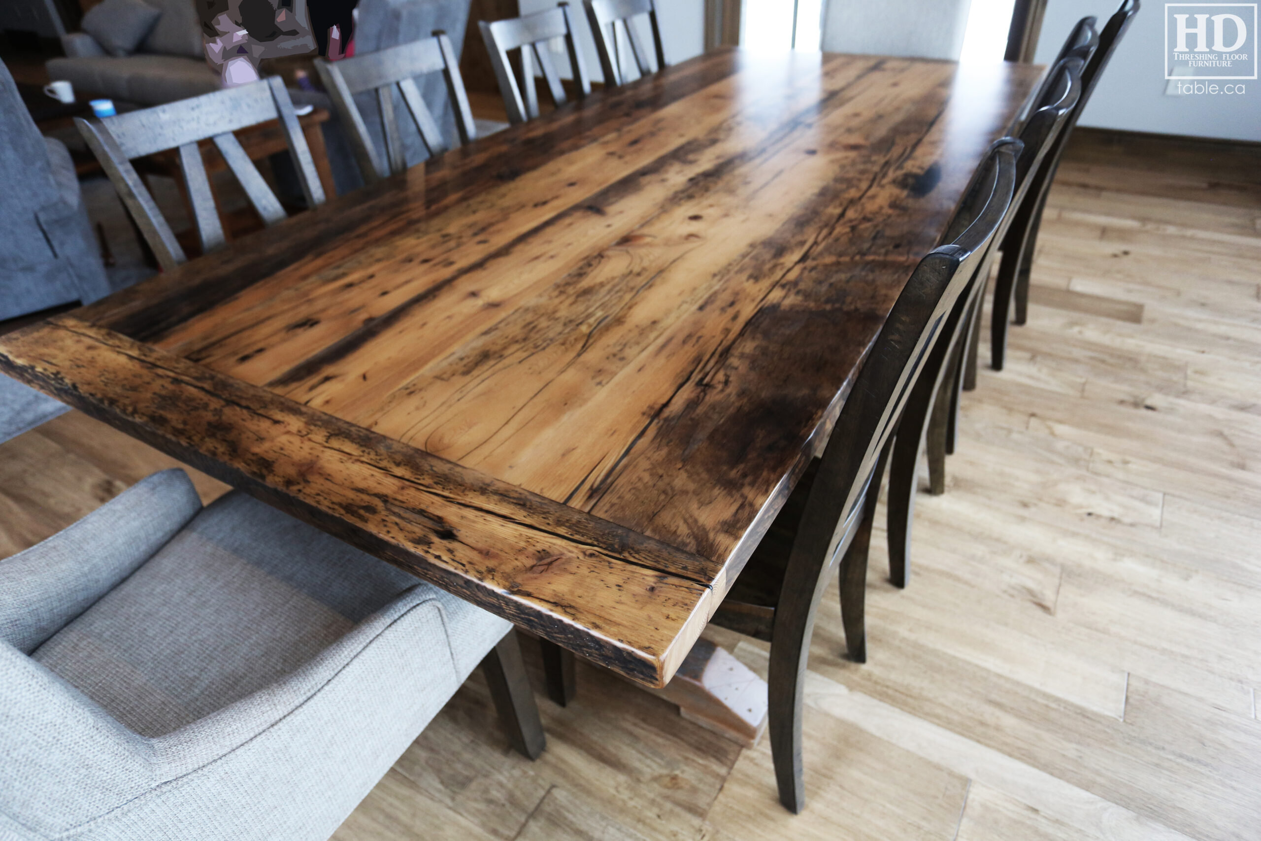 Distressed Reclaimed Wood Table by HD Threshing Floor Furniture / www.table.ca