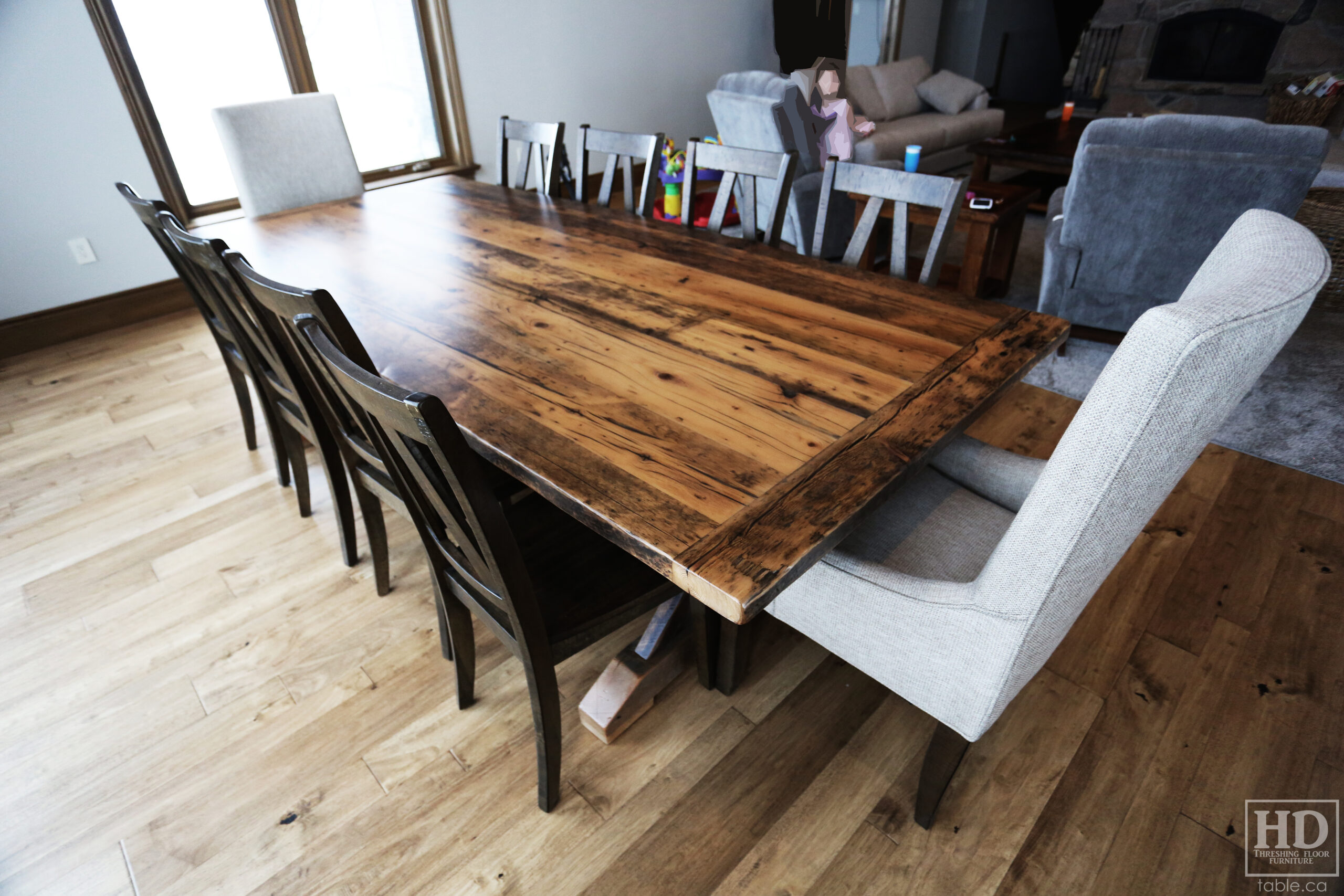 Distressed Reclaimed Wood Table by HD Threshing Floor Furniture / www.table.ca