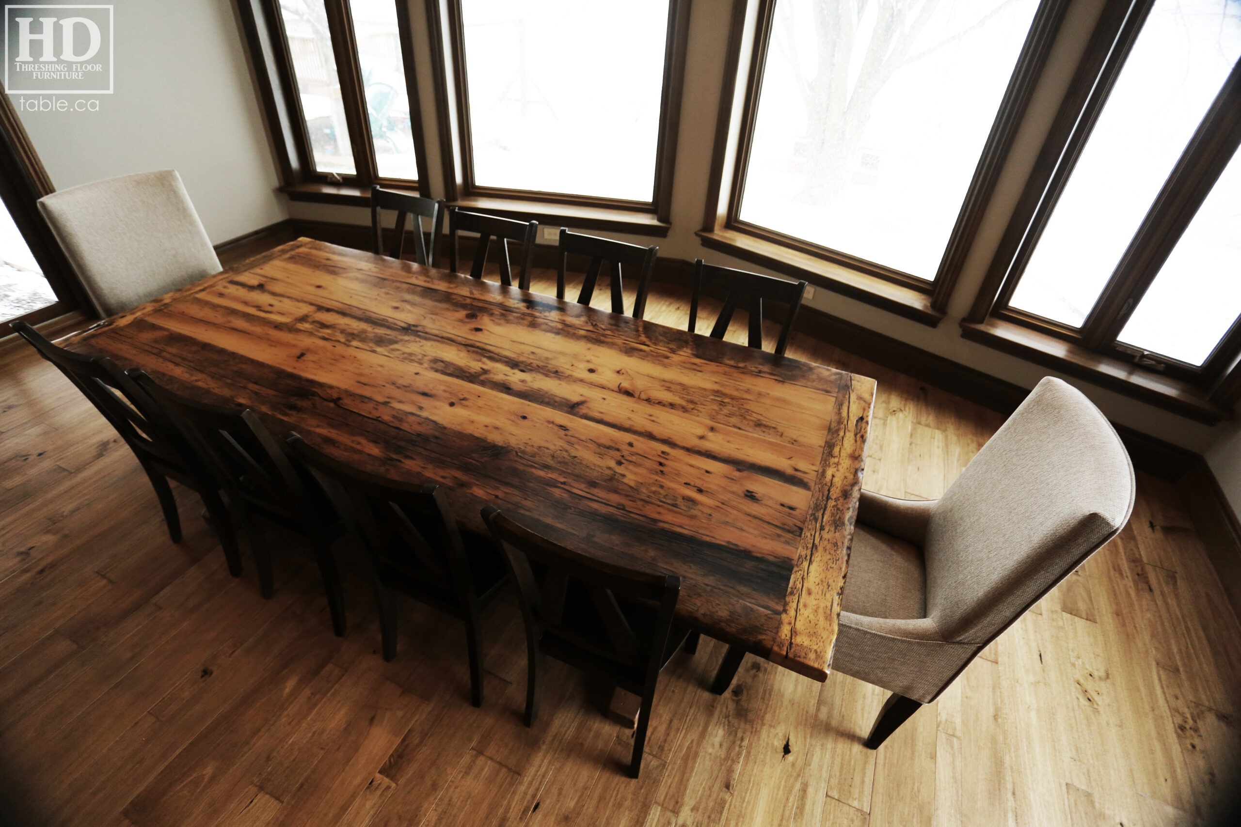 Distressed Reclaimed Wood Table by HD Threshing Floor Furniture / www.table.ca