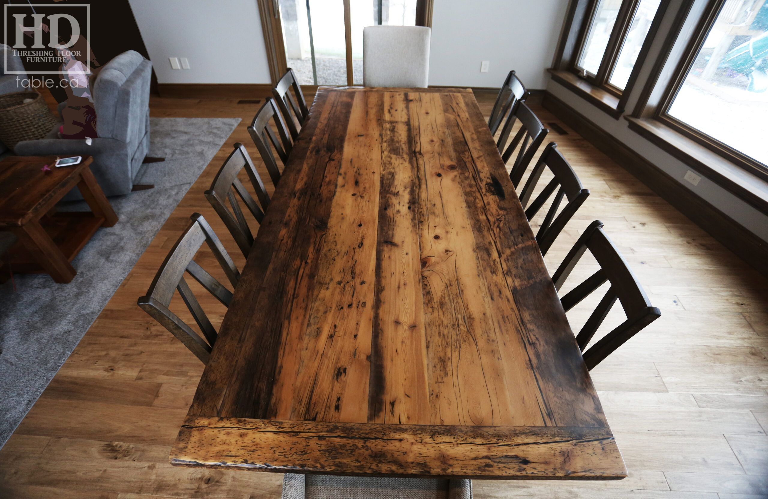 Distressed Reclaimed Wood Table by HD Threshing Floor Furniture / www.table.ca