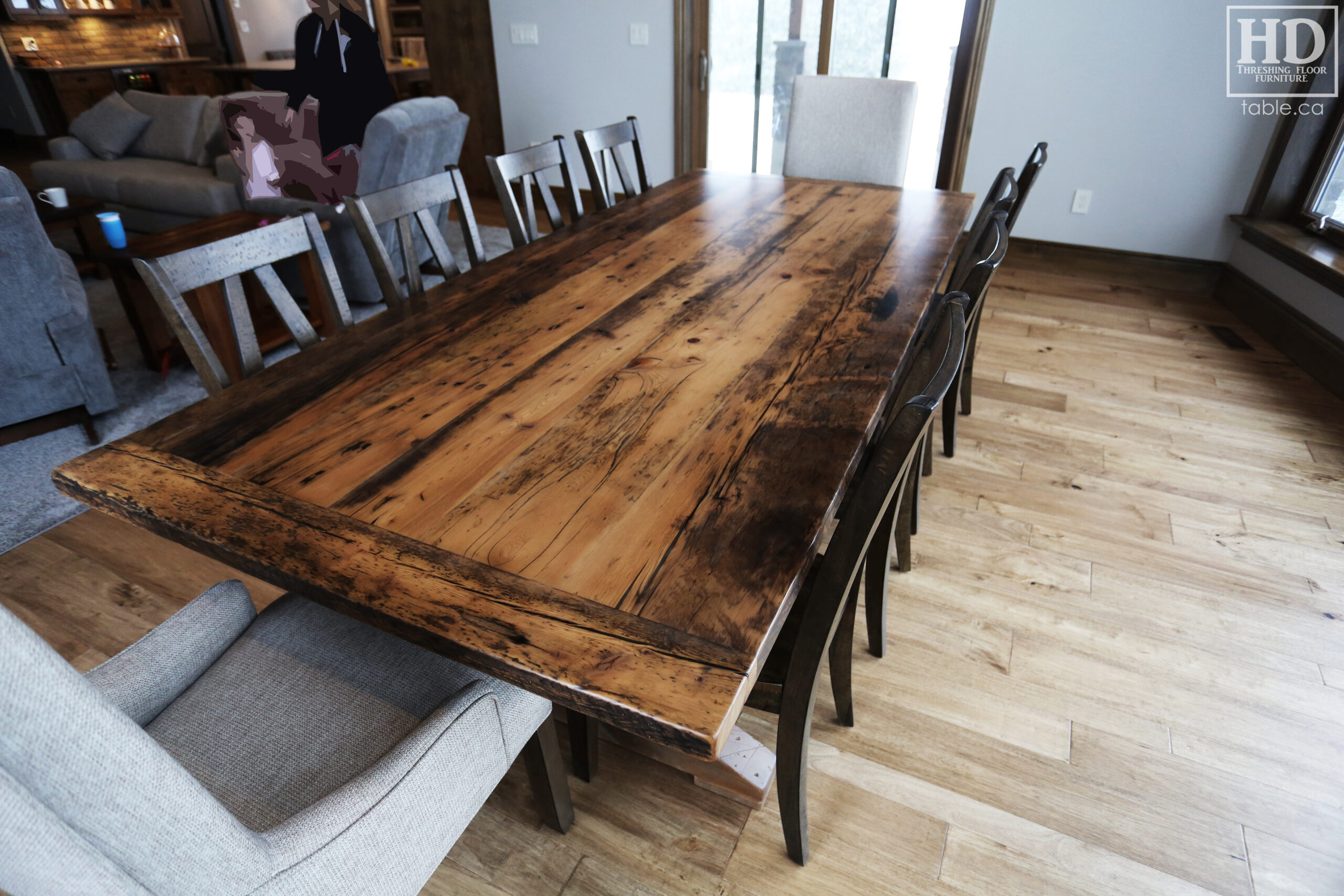 Distressed Reclaimed Wood Table by HD Threshing Floor Furniture / www.table.ca