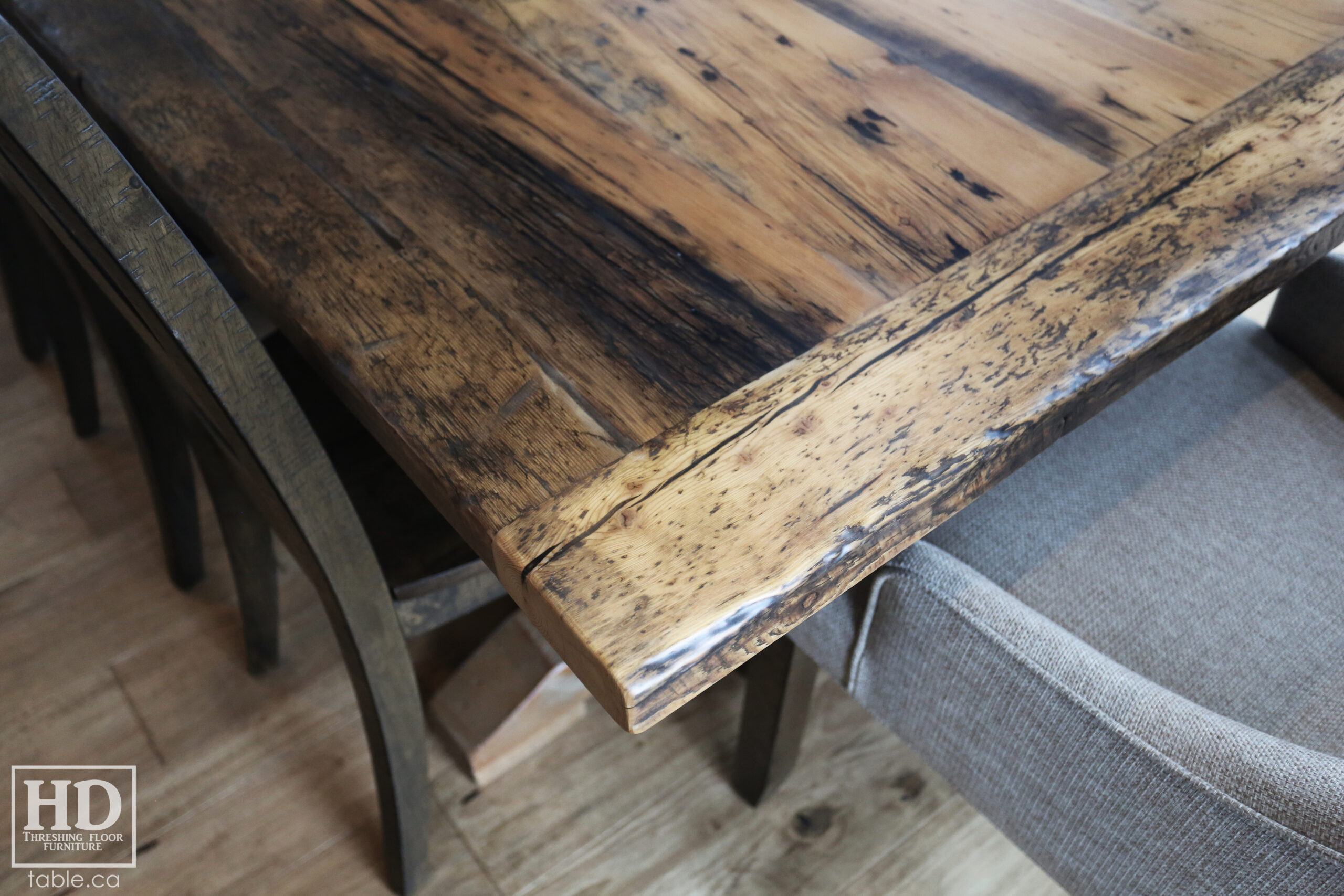 Distressed Reclaimed Wood Table by HD Threshing Floor Furniture / www.table.ca