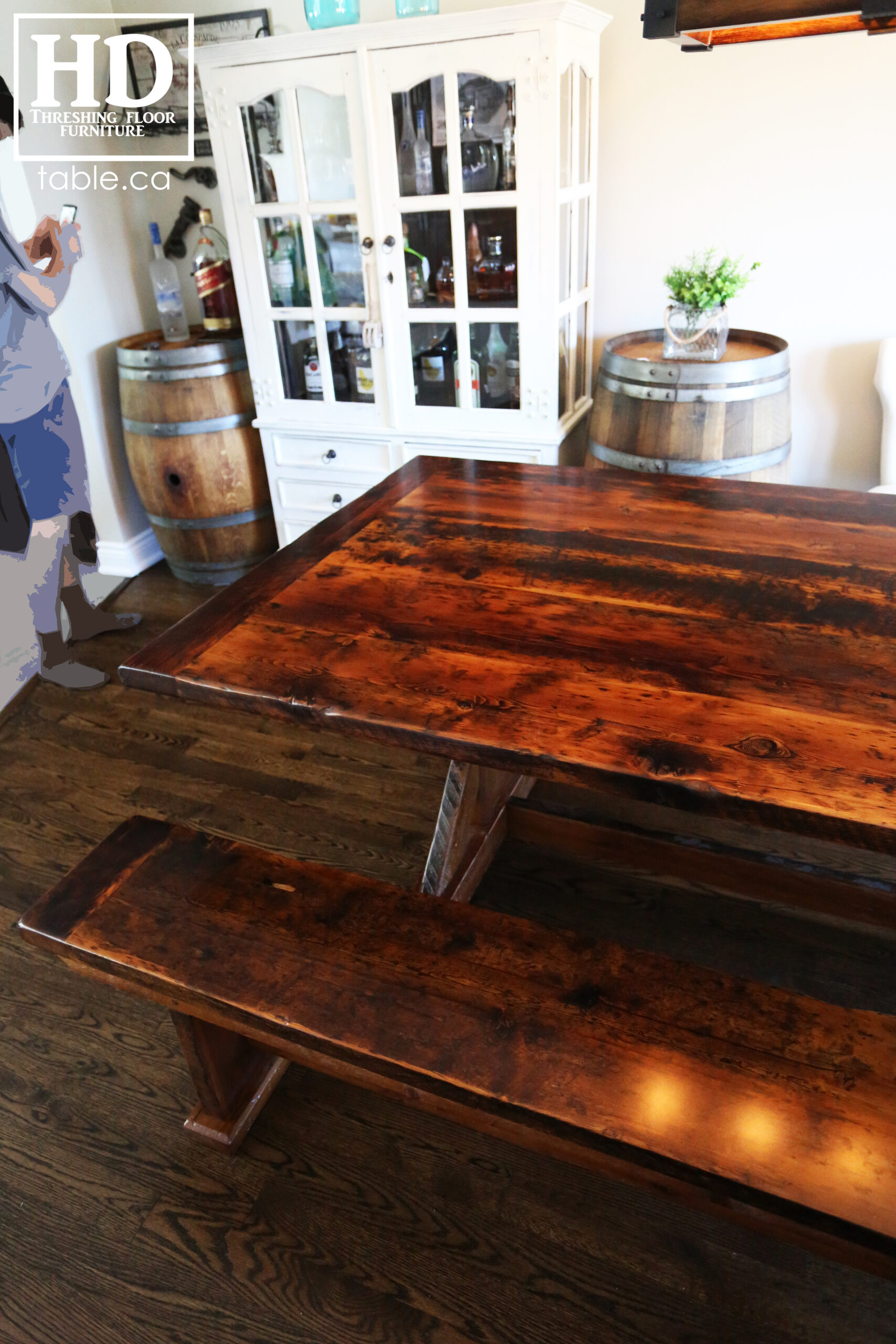 Unique Wood Table by HD Threshing Floor Furniture / www.table.ca