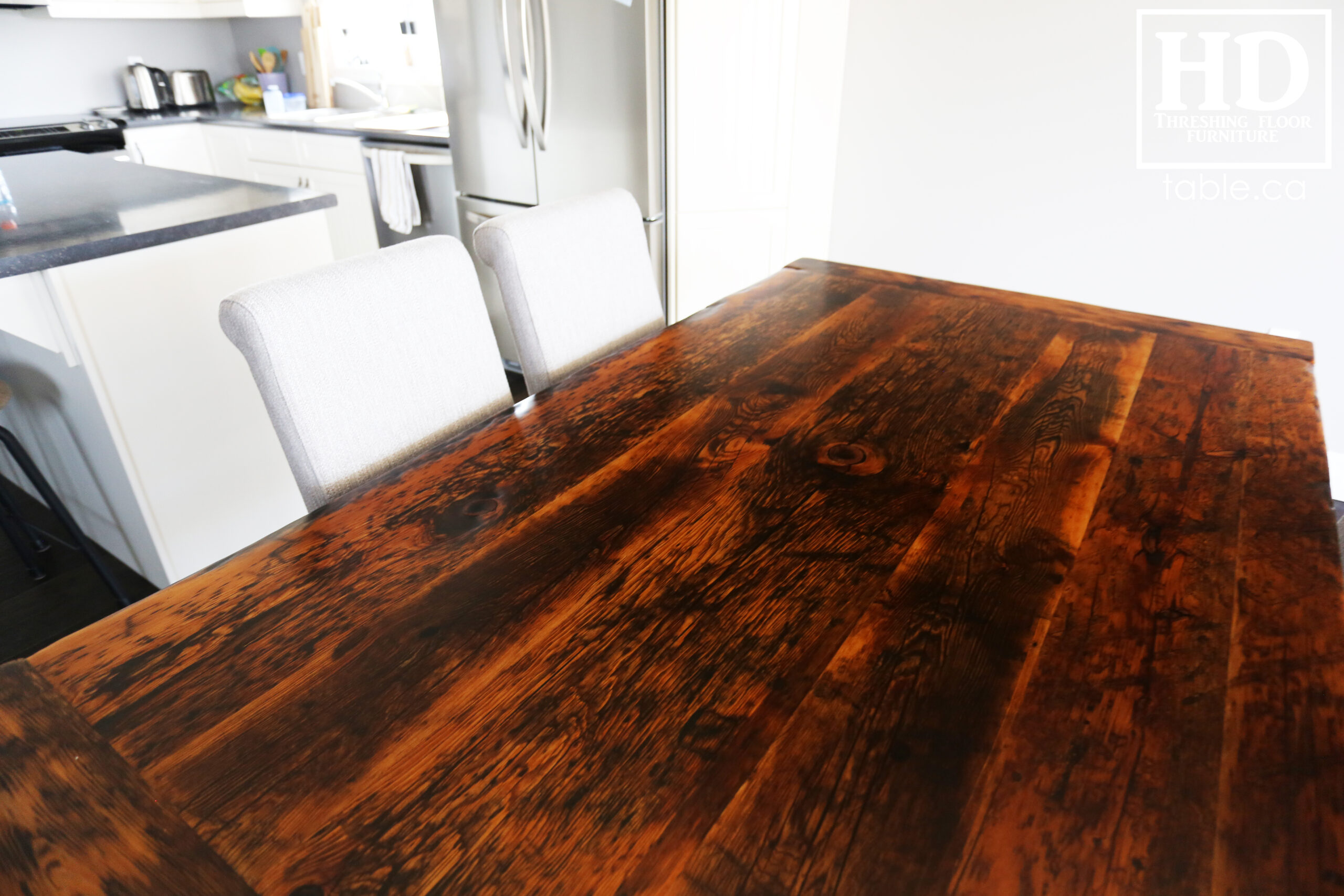 Reclaimed Hemlock Barnwood Table by HD Threshing Floor Furniture / www.table.ca