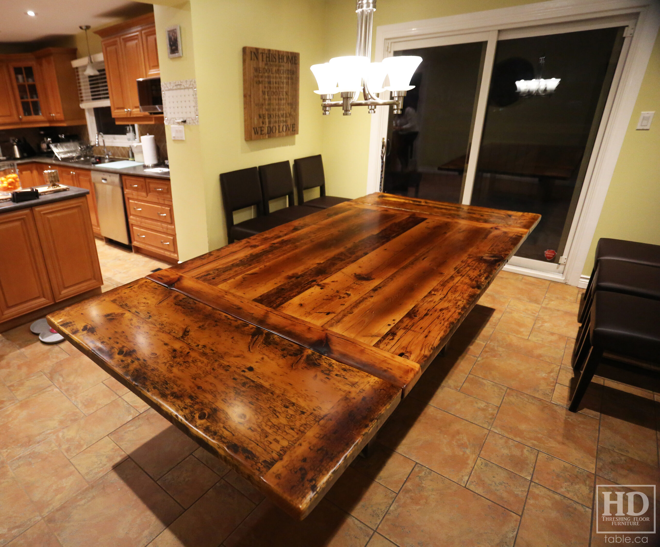 Reclaimed Wood Metal Base Table by HD Threshing Floor Furniture / www.table.ca