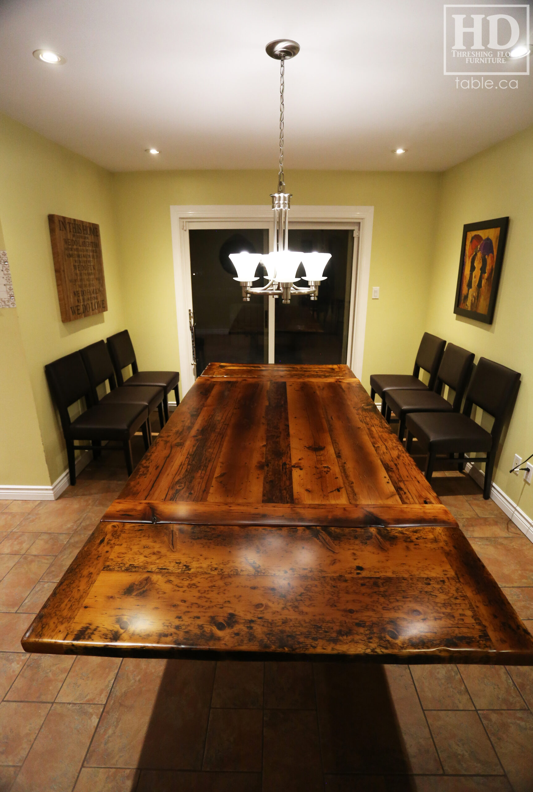 Reclaimed Wood Metal Base Table by HD Threshing Floor Furniture / www.table.ca