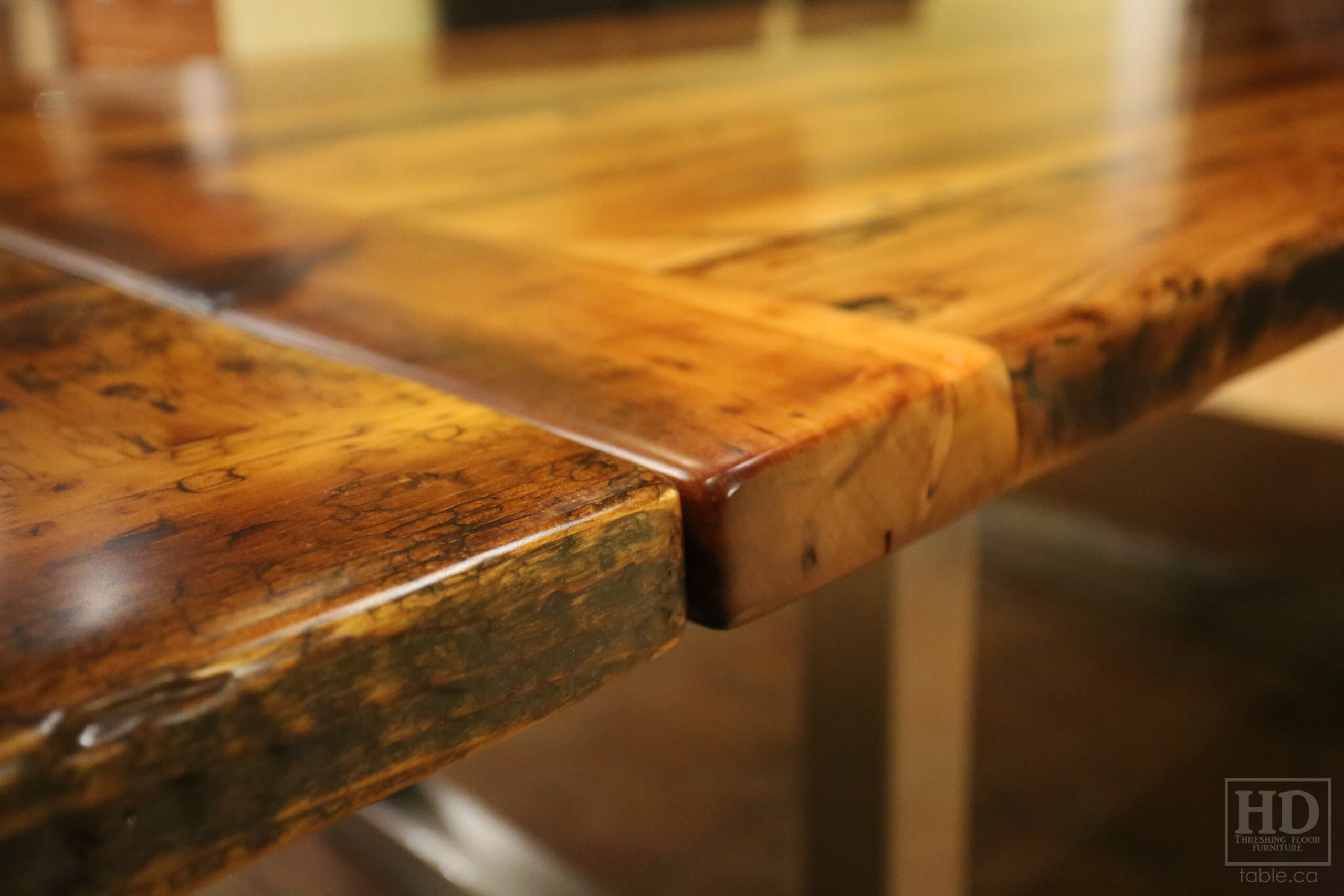 Reclaimed Wood Metal Base Table by HD Threshing Floor Furniture / www.table.ca