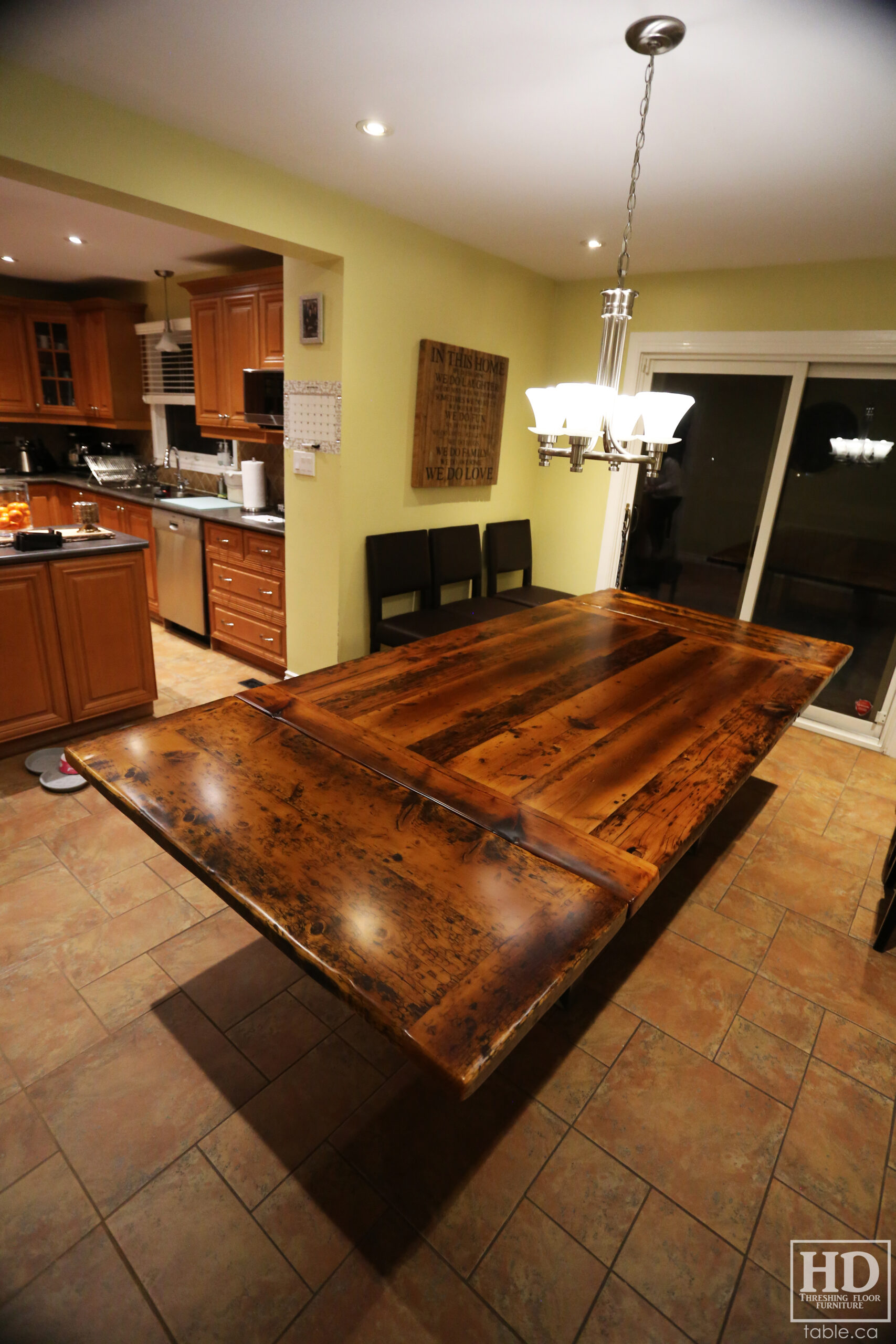 Reclaimed Wood Metal Base Table by HD Threshing Floor Furniture / www.table.ca