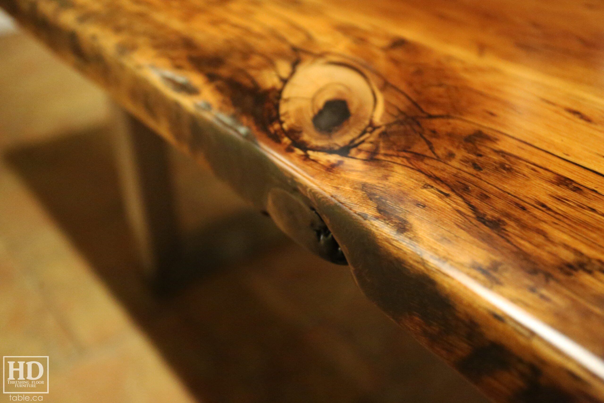 Reclaimed Wood Metal Base Table by HD Threshing Floor Furniture / www.table.ca
