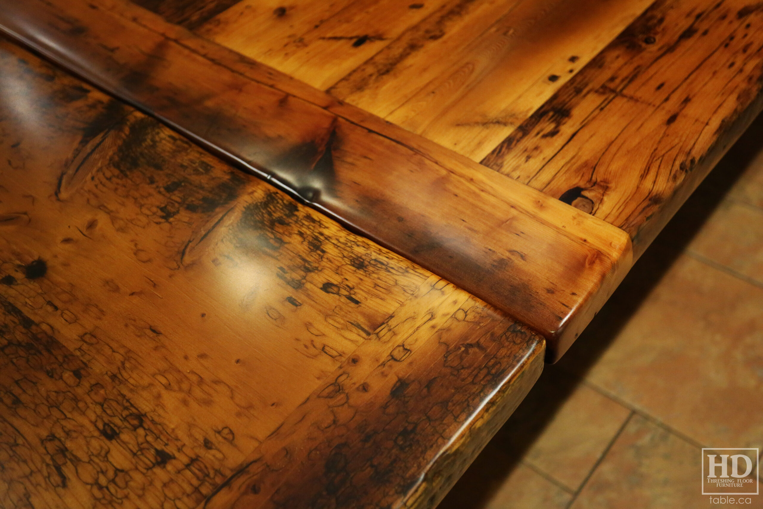 Reclaimed Wood Metal Base Table by HD Threshing Floor Furniture / www.table.ca