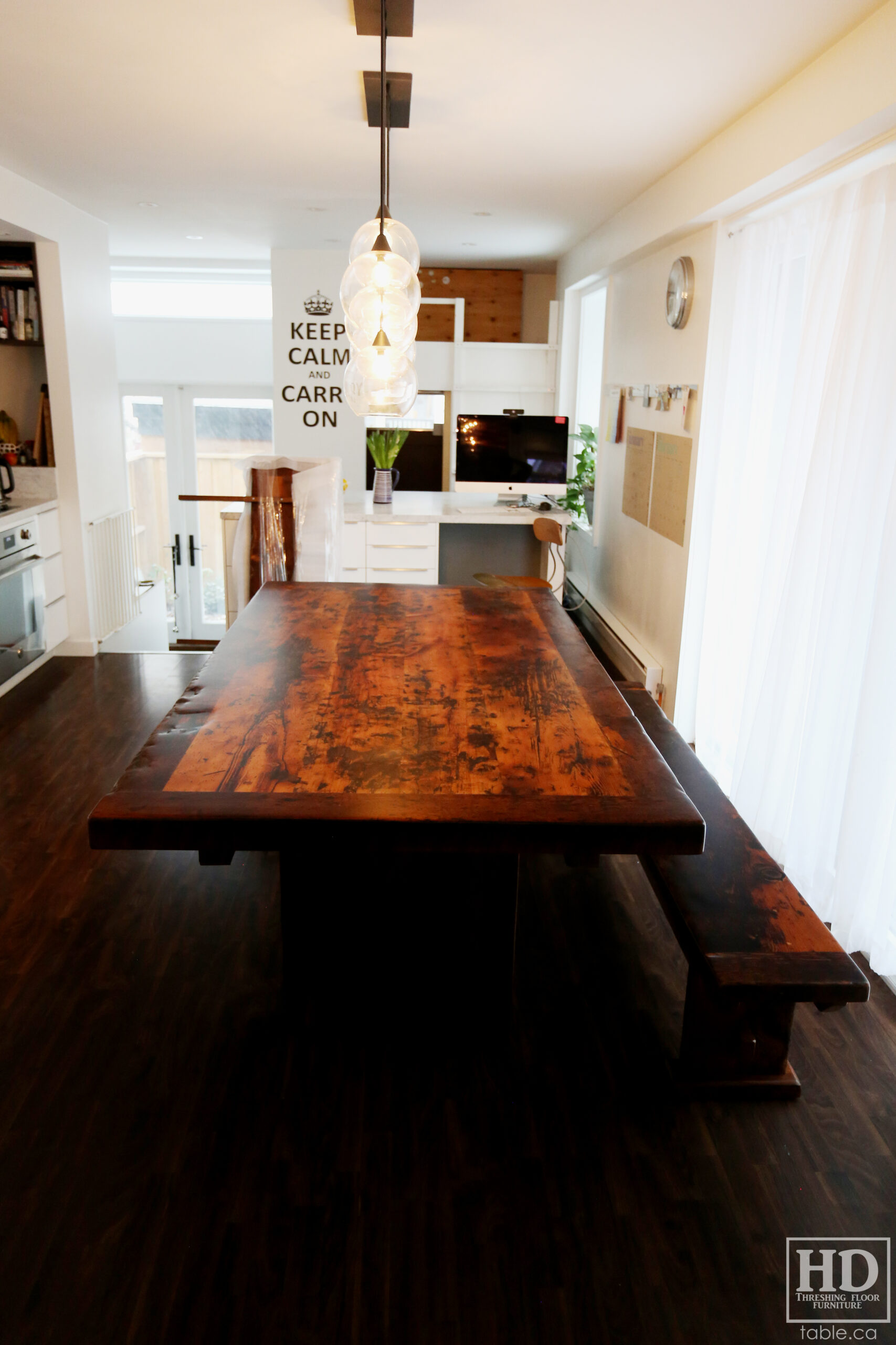 Modern Table made from Reclaimed Wood by HD Threshing Floor Furniture / www.table.ca