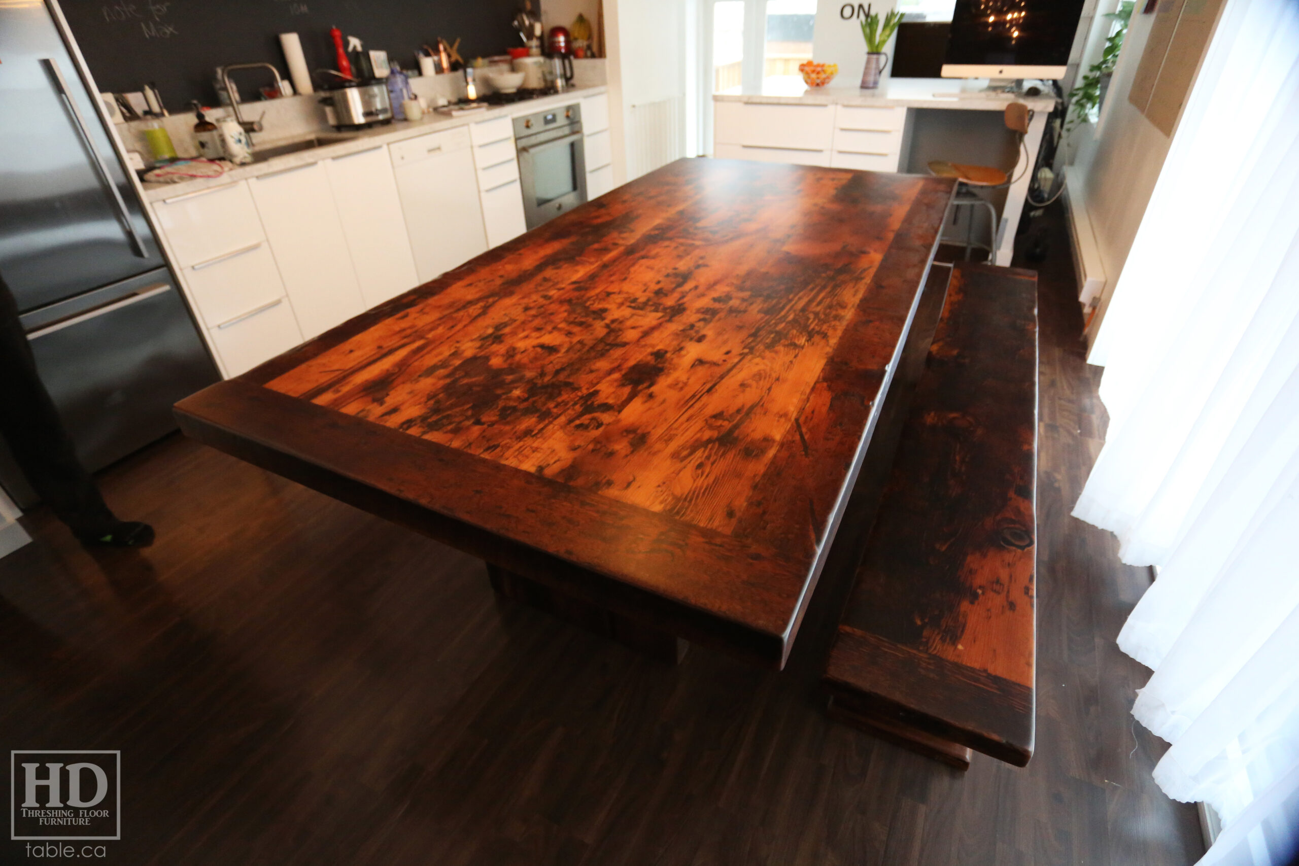 Modern Table made from Reclaimed Wood by HD Threshing Floor Furniture / www.table.ca