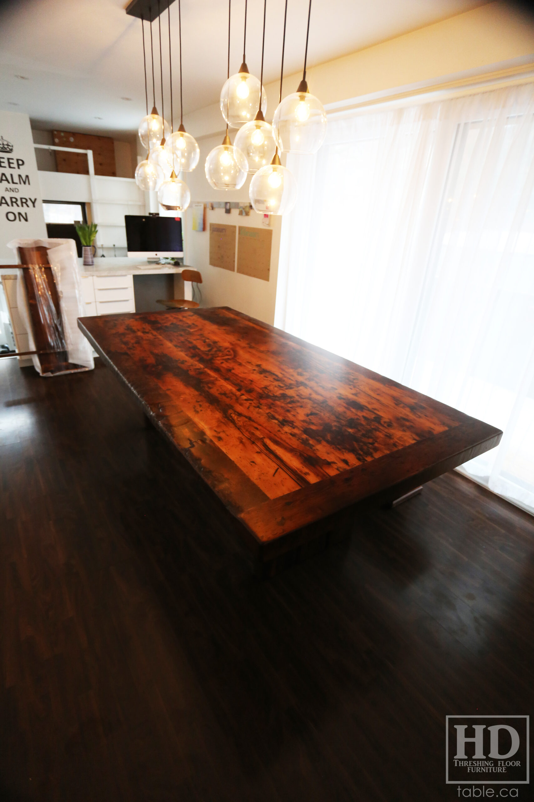 Modern Table made from Reclaimed Wood by HD Threshing Floor Furniture / www.table.ca