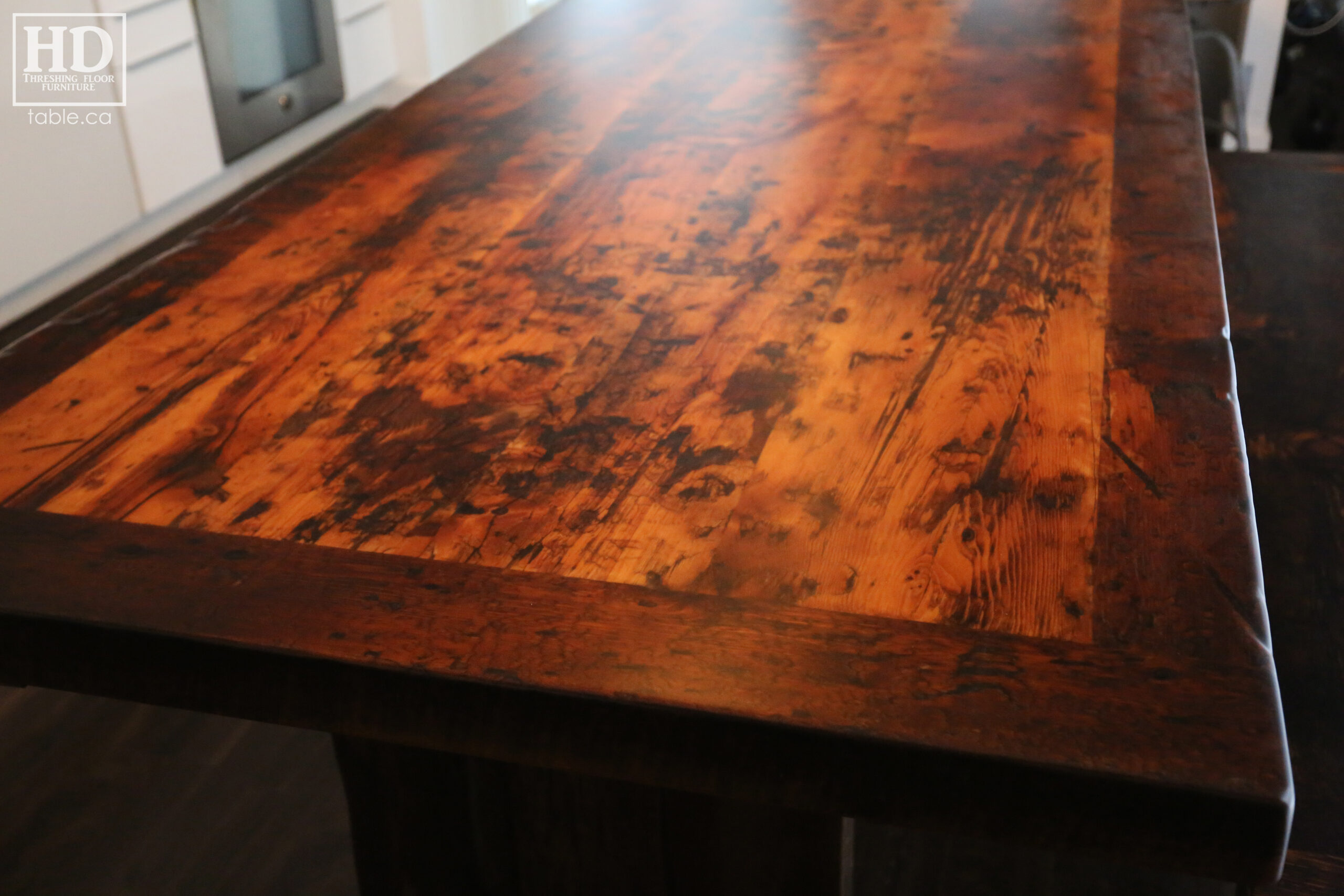 Modern Table made from Reclaimed Wood by HD Threshing Floor Furniture / www.table.ca