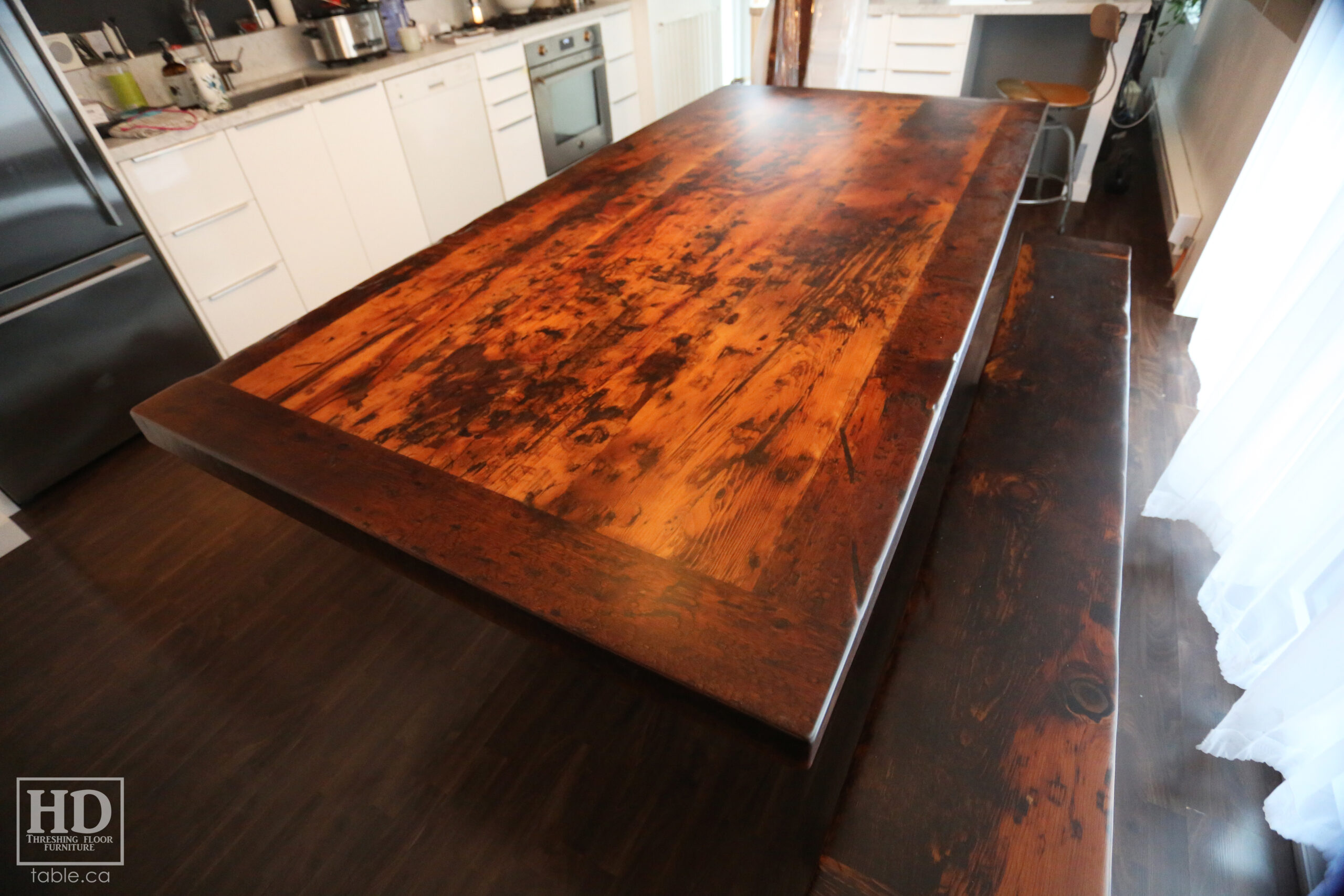 Modern Table made from Reclaimed Wood by HD Threshing Floor Furniture / www.table.ca