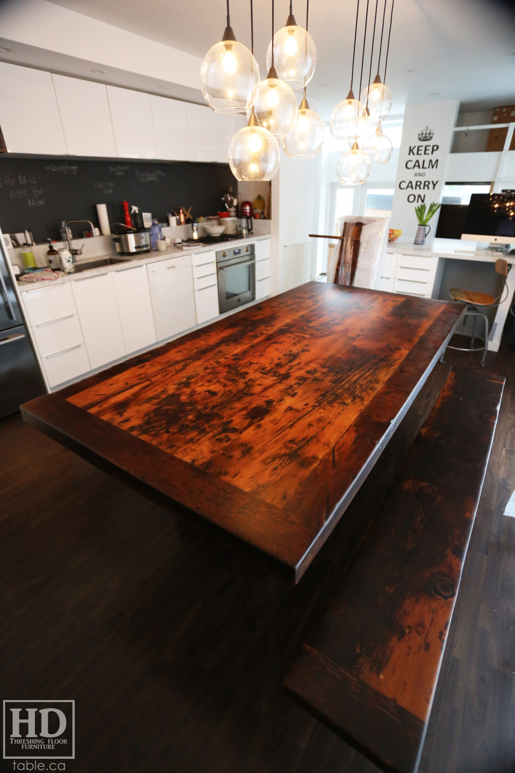 Modern Table made from Reclaimed Wood by HD Threshing Floor Furniture / www.table.ca