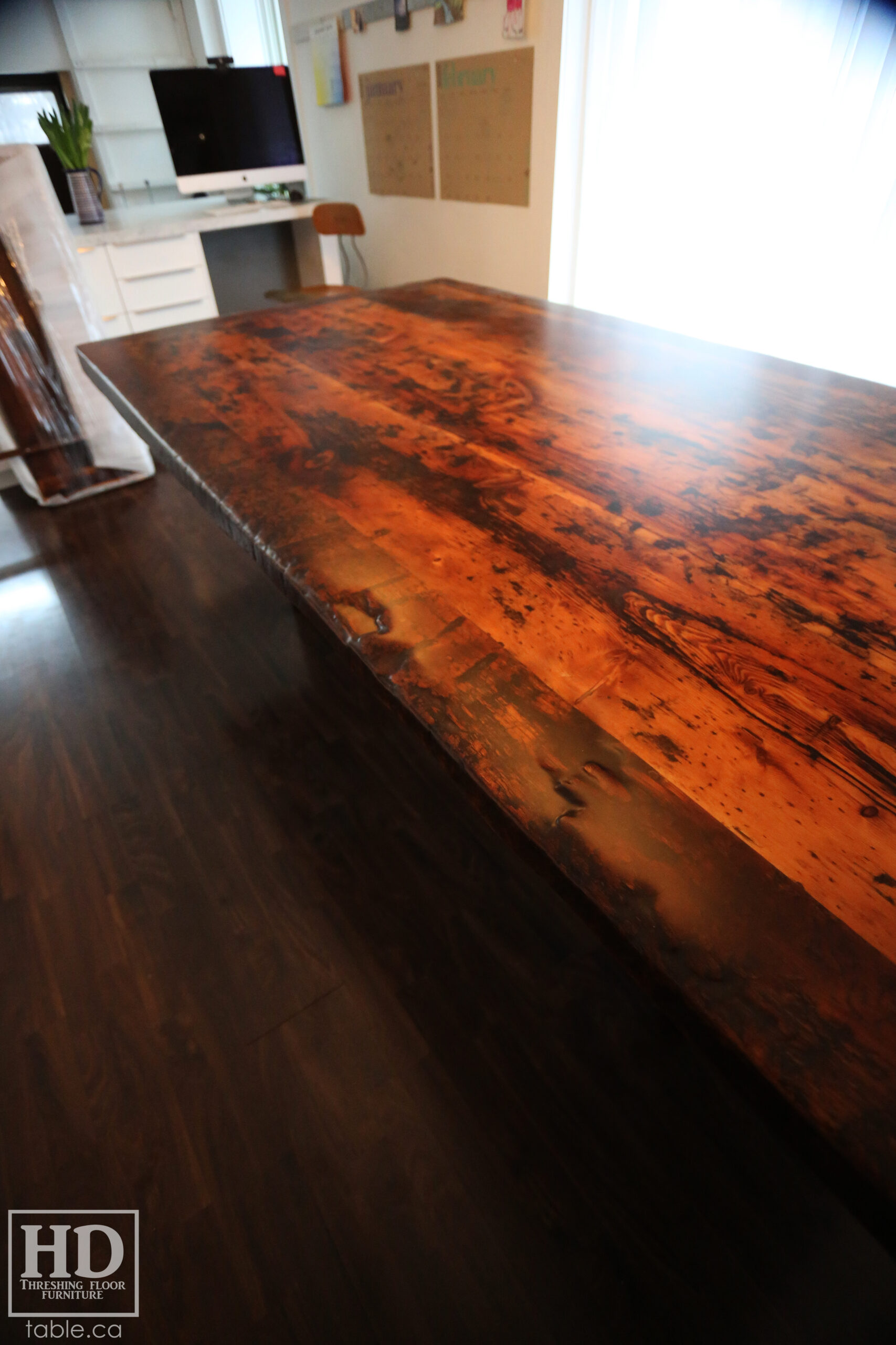 Modern Table made from Reclaimed Wood by HD Threshing Floor Furniture / www.table.ca