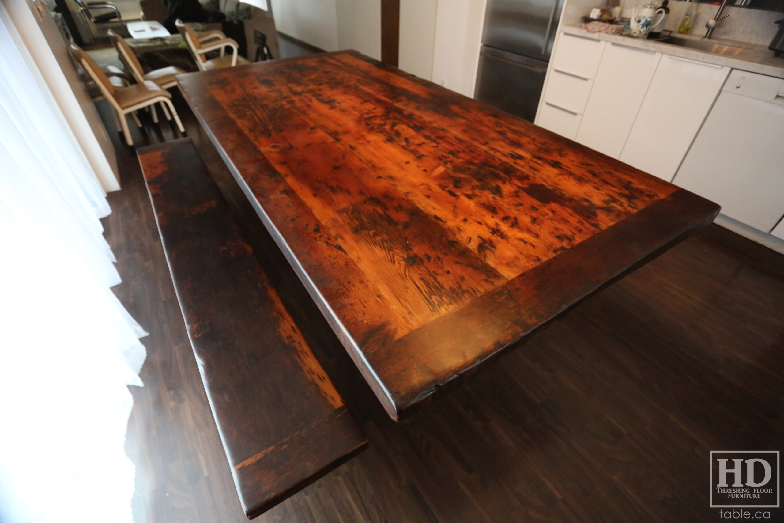 Modern Table made from Reclaimed Wood by HD Threshing Floor Furniture / www.table.ca