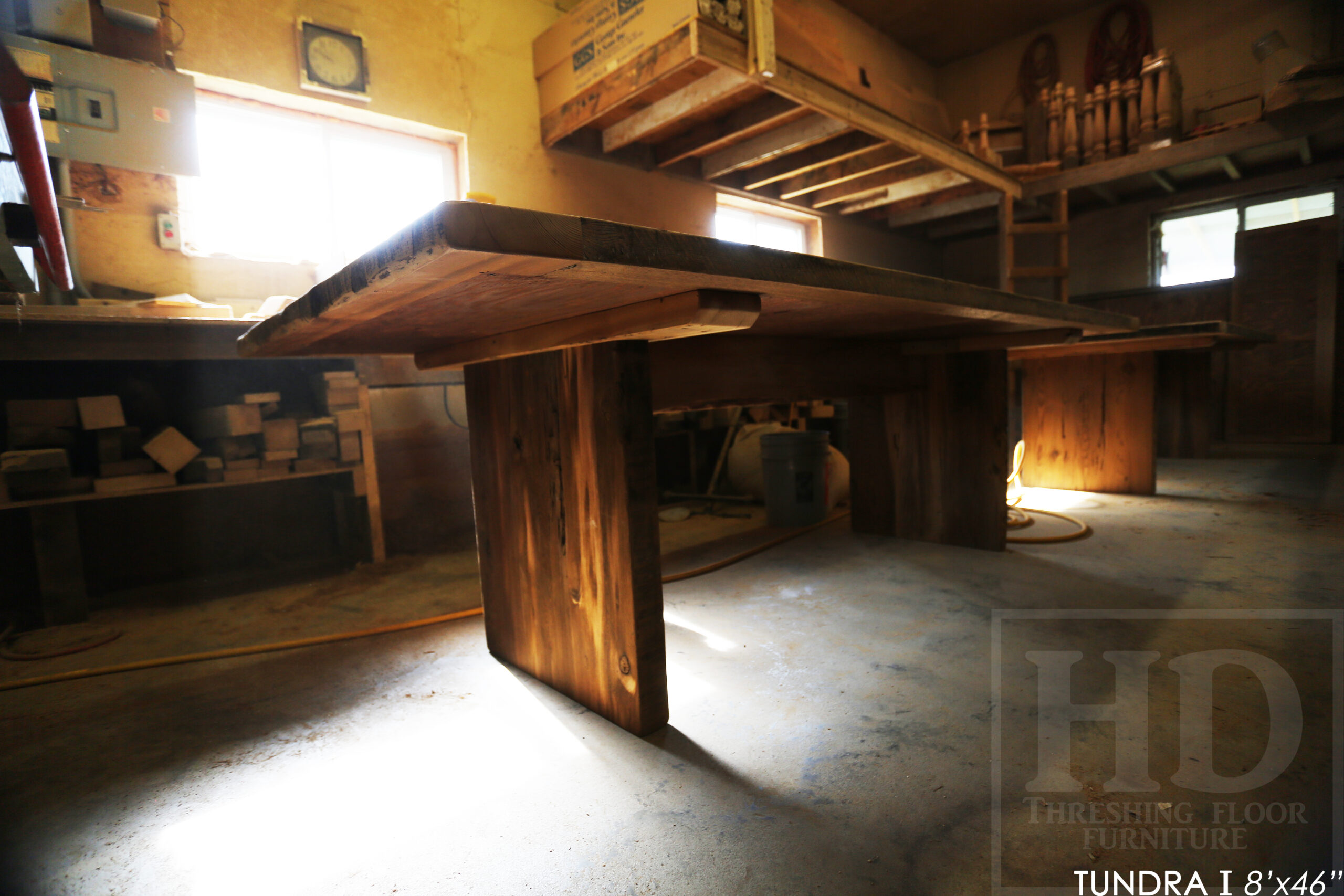 Reclaimed Wood Boardroom Table with Epoxy Finish by HD Threshing Floor Furniture / www.table.ca