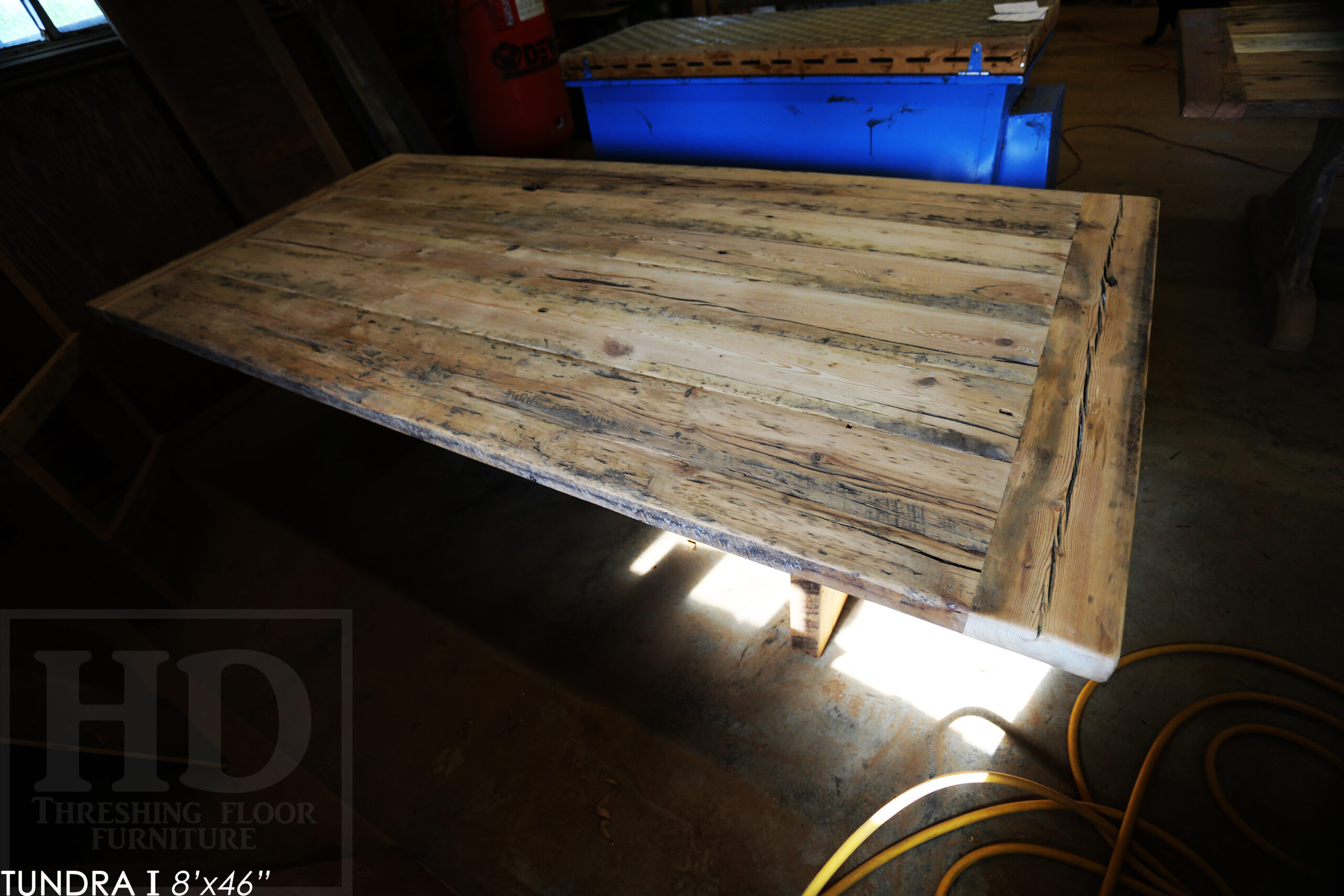 Reclaimed Wood Boardroom Table with Epoxy Finish by HD Threshing Floor Furniture / www.table.ca