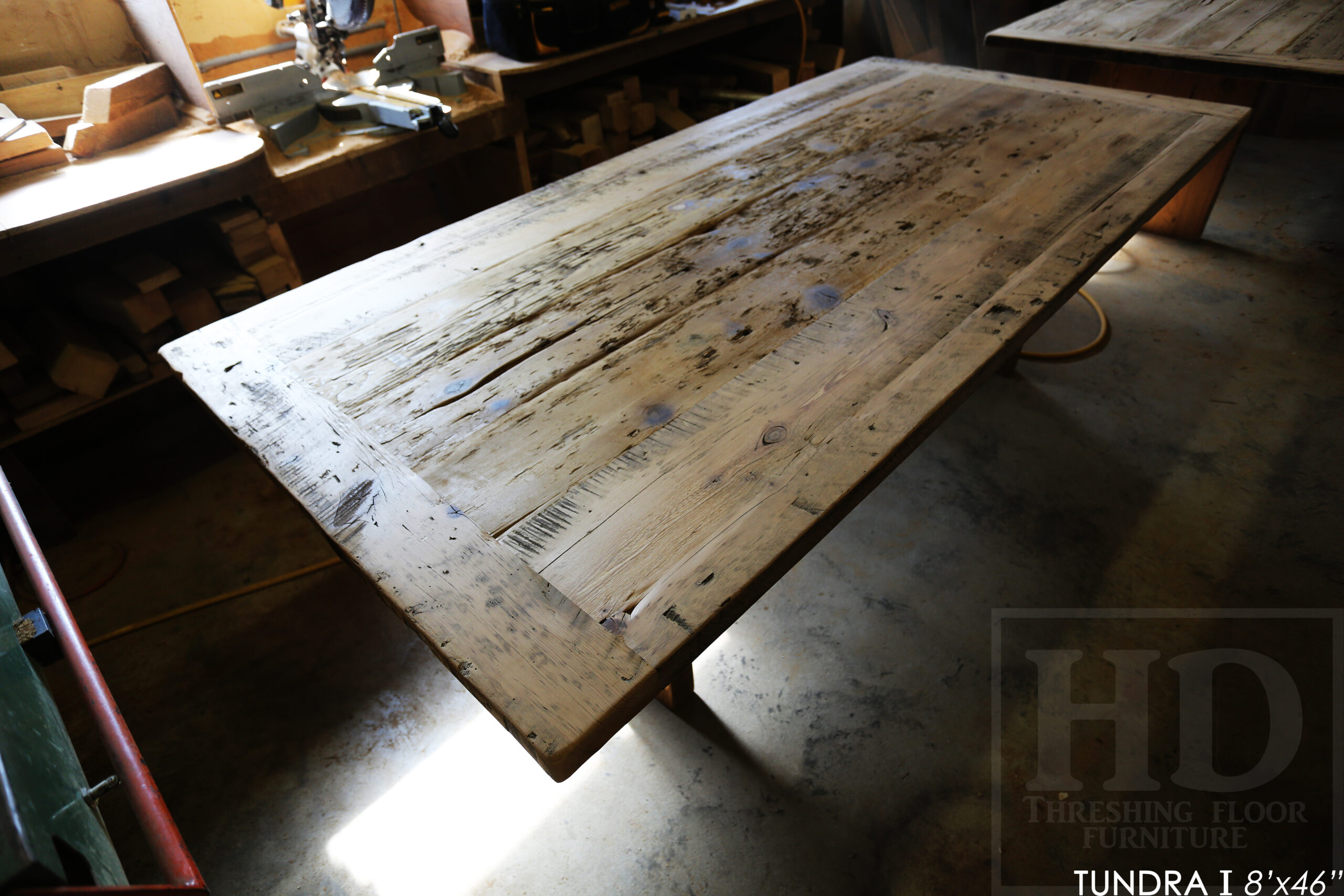 Reclaimed Wood Boardroom Table with Epoxy Finish by HD Threshing Floor Furniture / www.table.ca