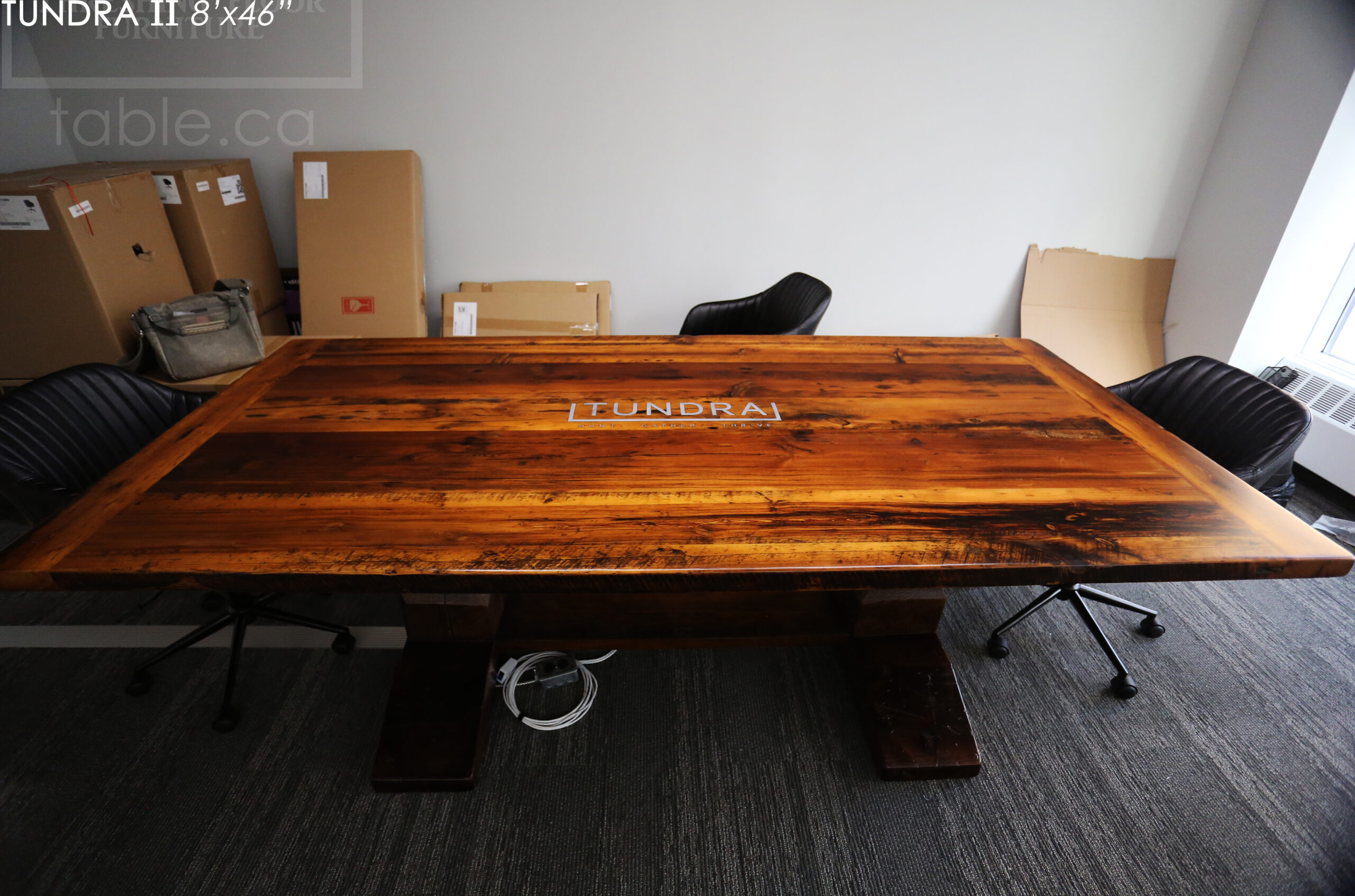 Ontario made boardroom table by HD Threshing Floor Furniture / www.table.ca