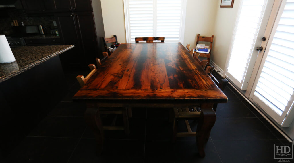 Toronto Harvest Table made from Reclaimed Ontario Barnwood by HD Threshing Floor Furniture / www.table.ca