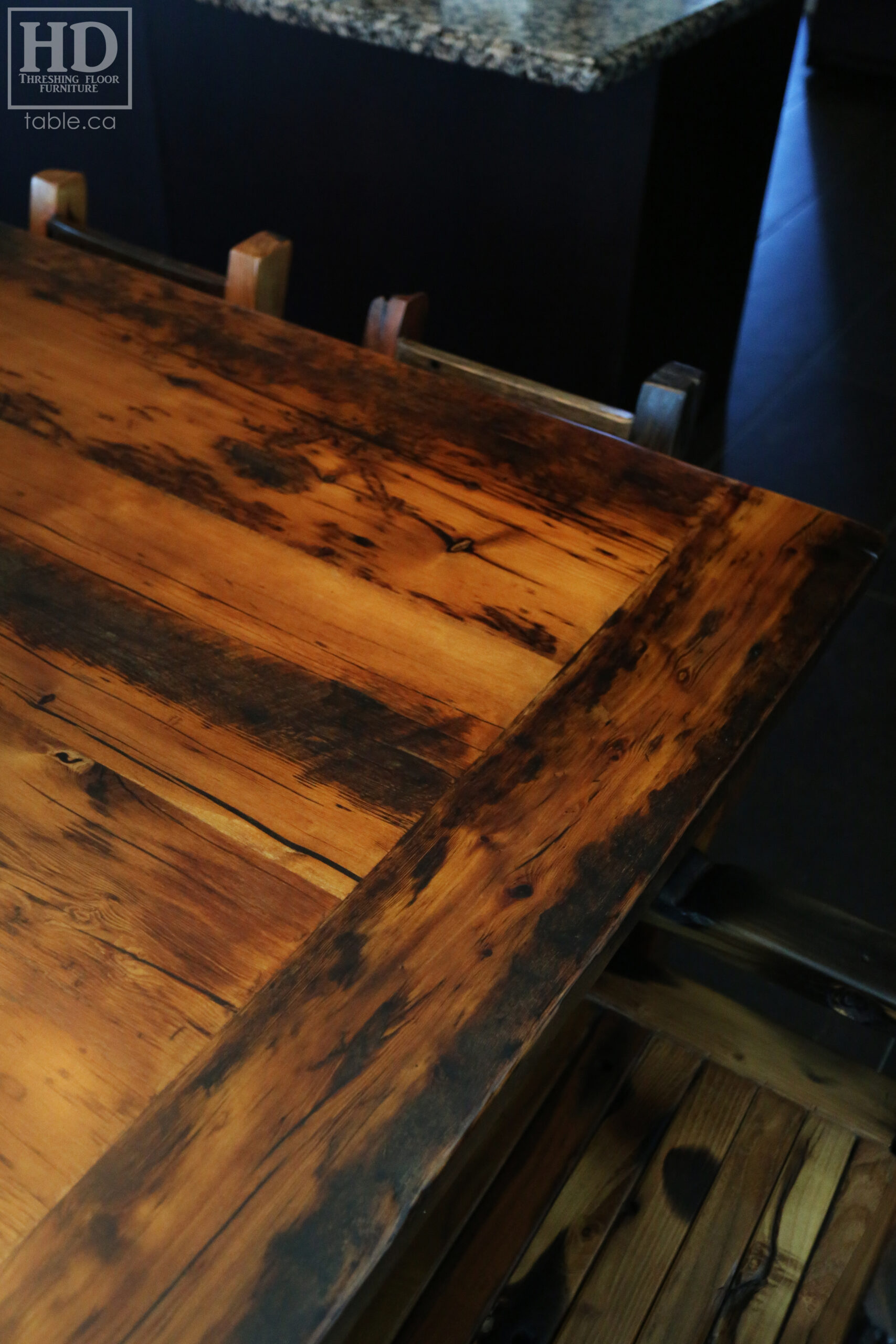 Toronto Harvest Table made from Reclaimed Ontario Barnwood by HD Threshing Floor Furniture / www.table.ca
