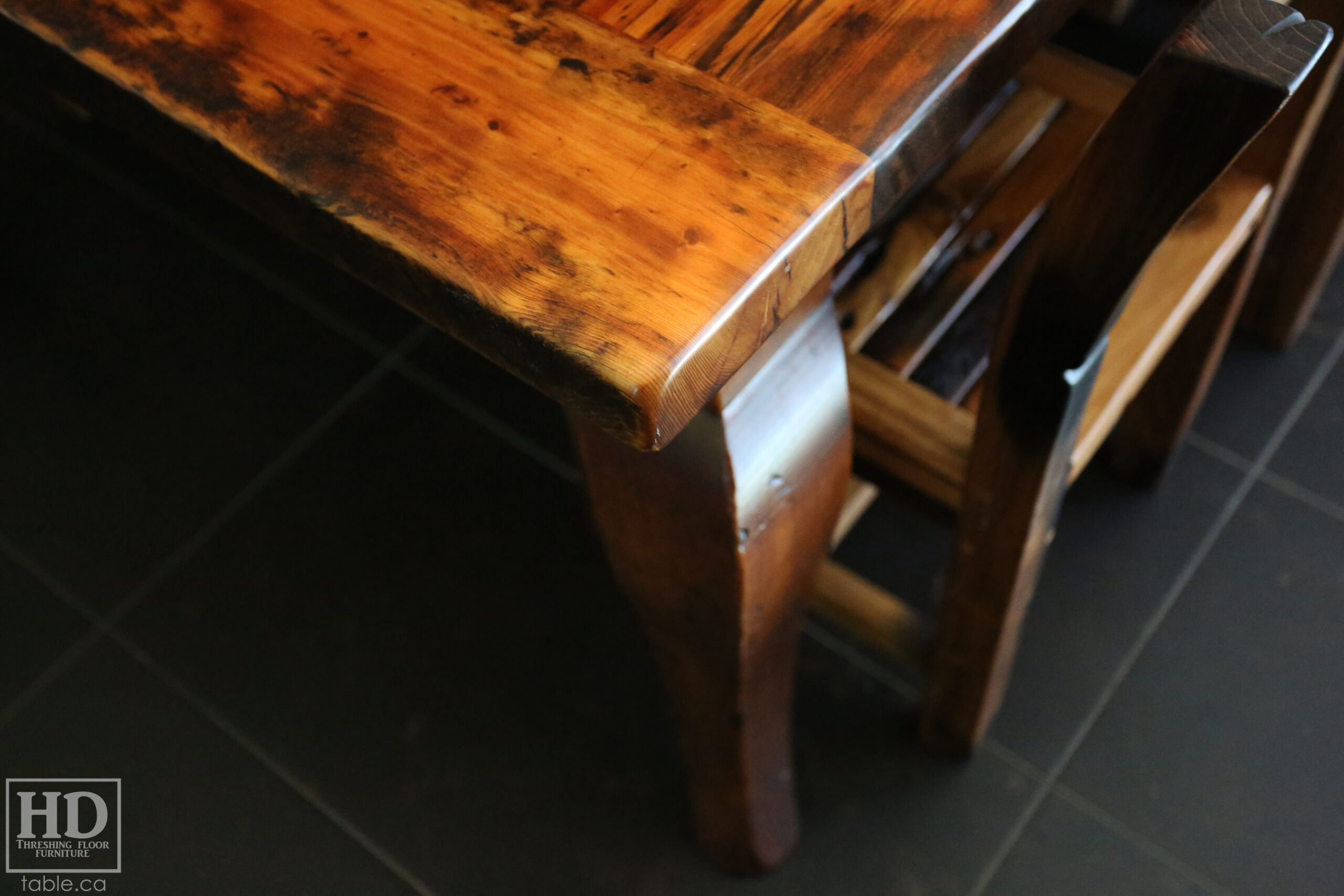 Toronto Harvest Table made from Reclaimed Ontario Barnwood by HD Threshing Floor Furniture / www.table.ca