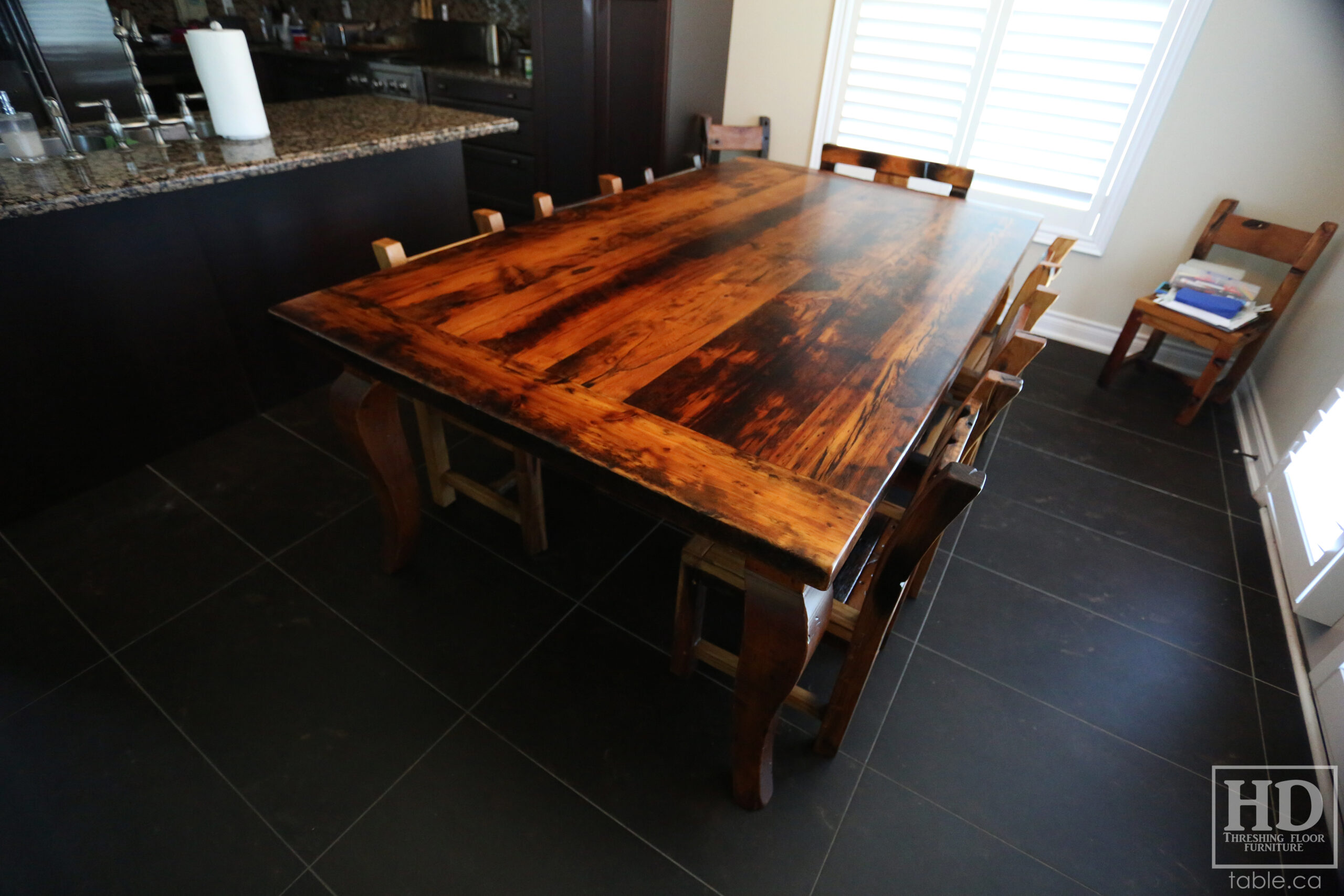 Toronto Harvest Table made from Reclaimed Ontario Barnwood by HD Threshing Floor Furniture / www.table.ca