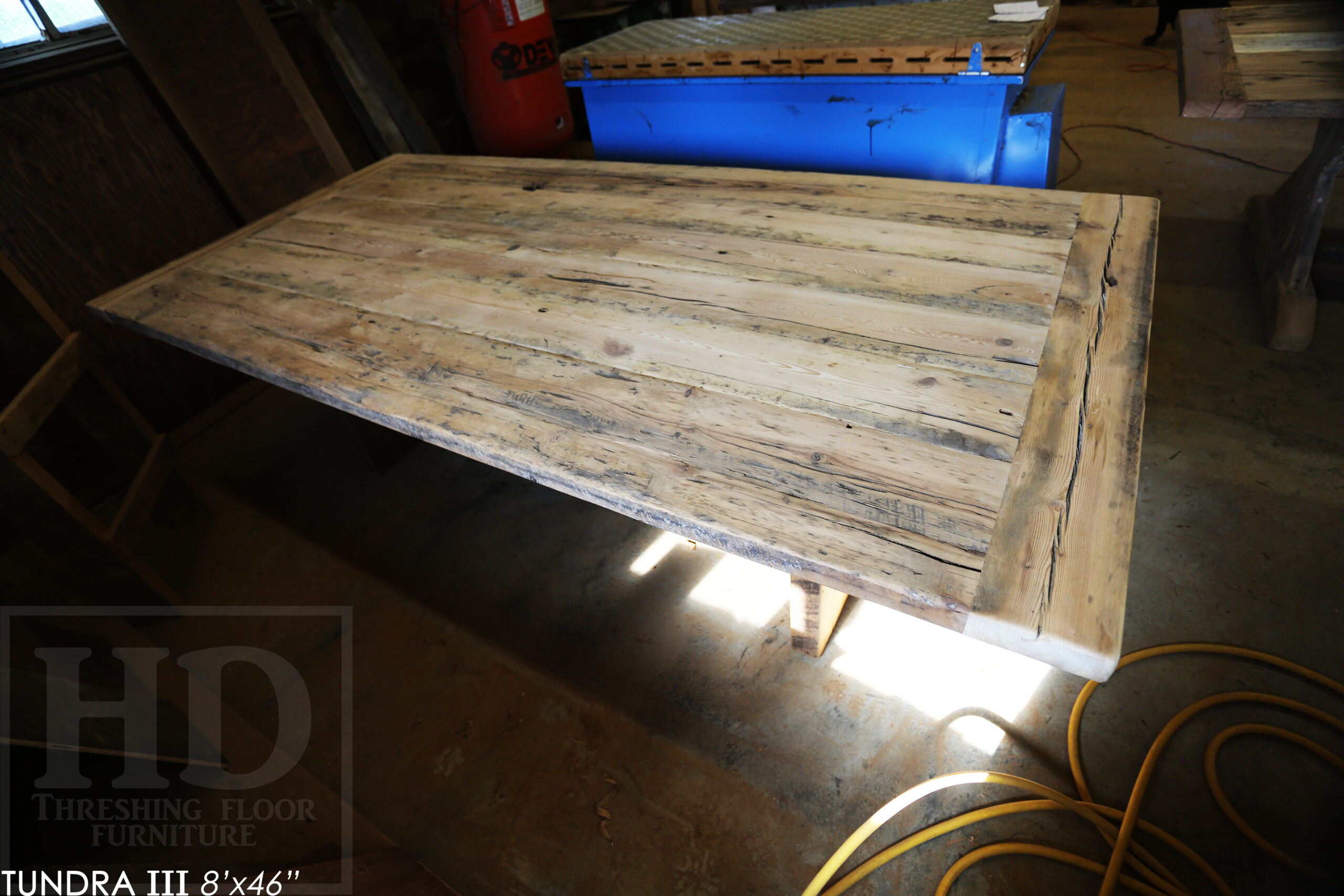 Ontario Boardroom Table made from Ontario Barnwood custom made by HD Threshing Floor Furniture / www.table.ca