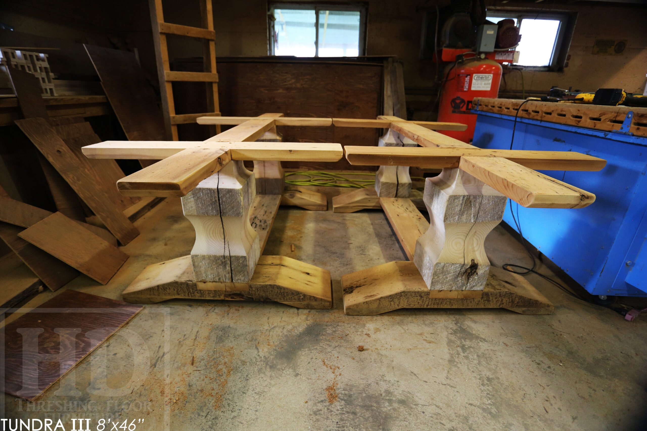 Ontario Boardroom Table made from Ontario Barnwood custom made by HD Threshing Floor Furniture / www.table.ca