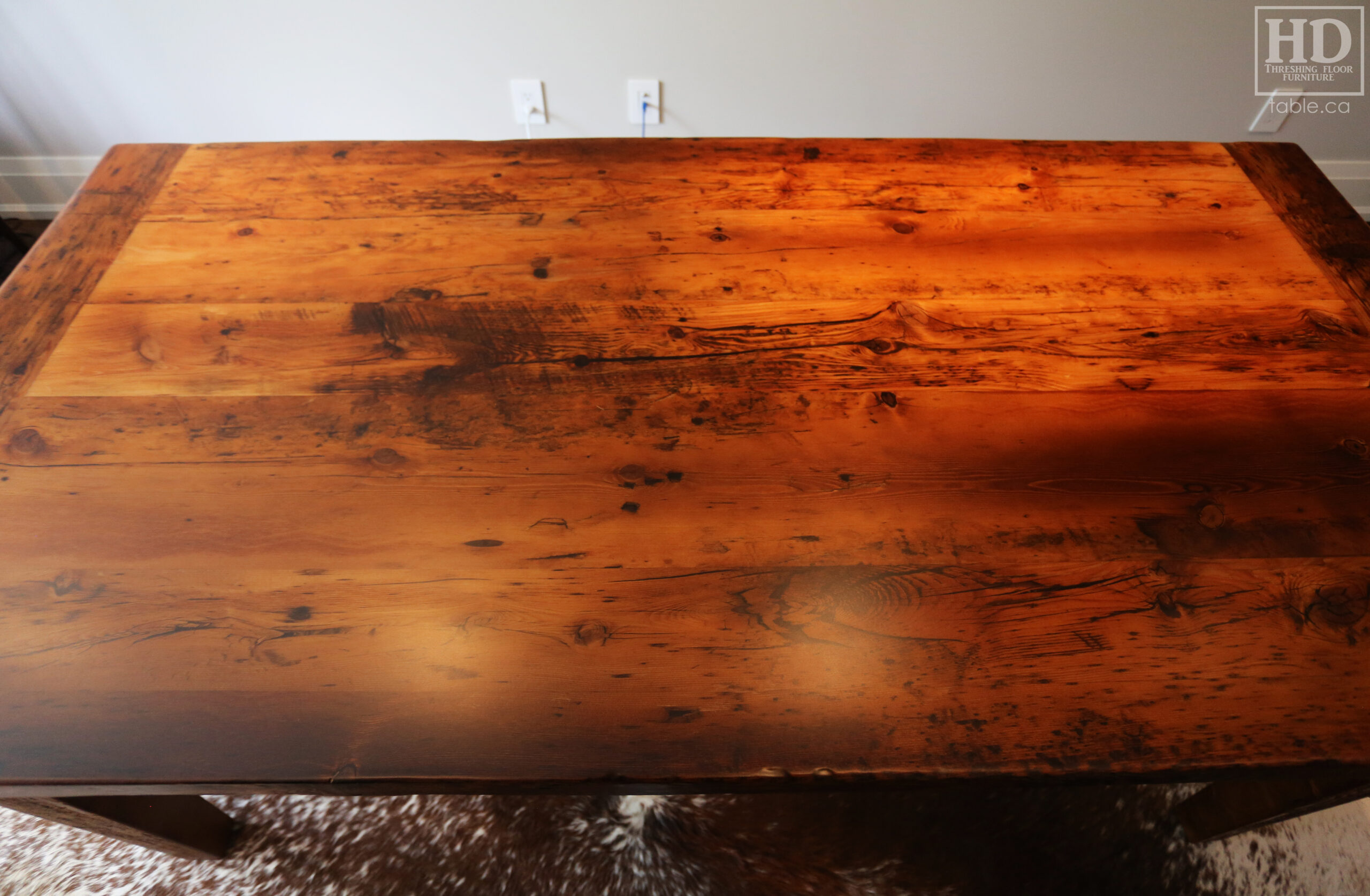 Reclaimed Wood Harvest Table made from Ontario Barnwood by HD Threshing Floor Furniture / www.table.ca 
