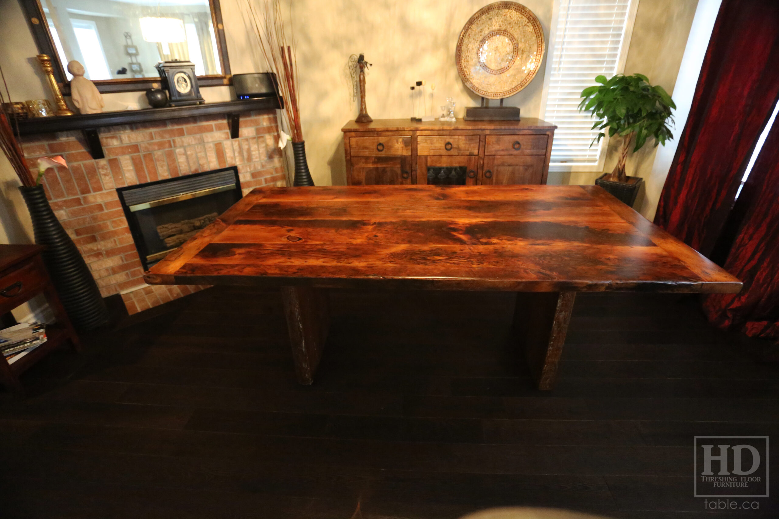 Reclaimed Wood Table by HD Threshing Floor Furniture / www.table.ca