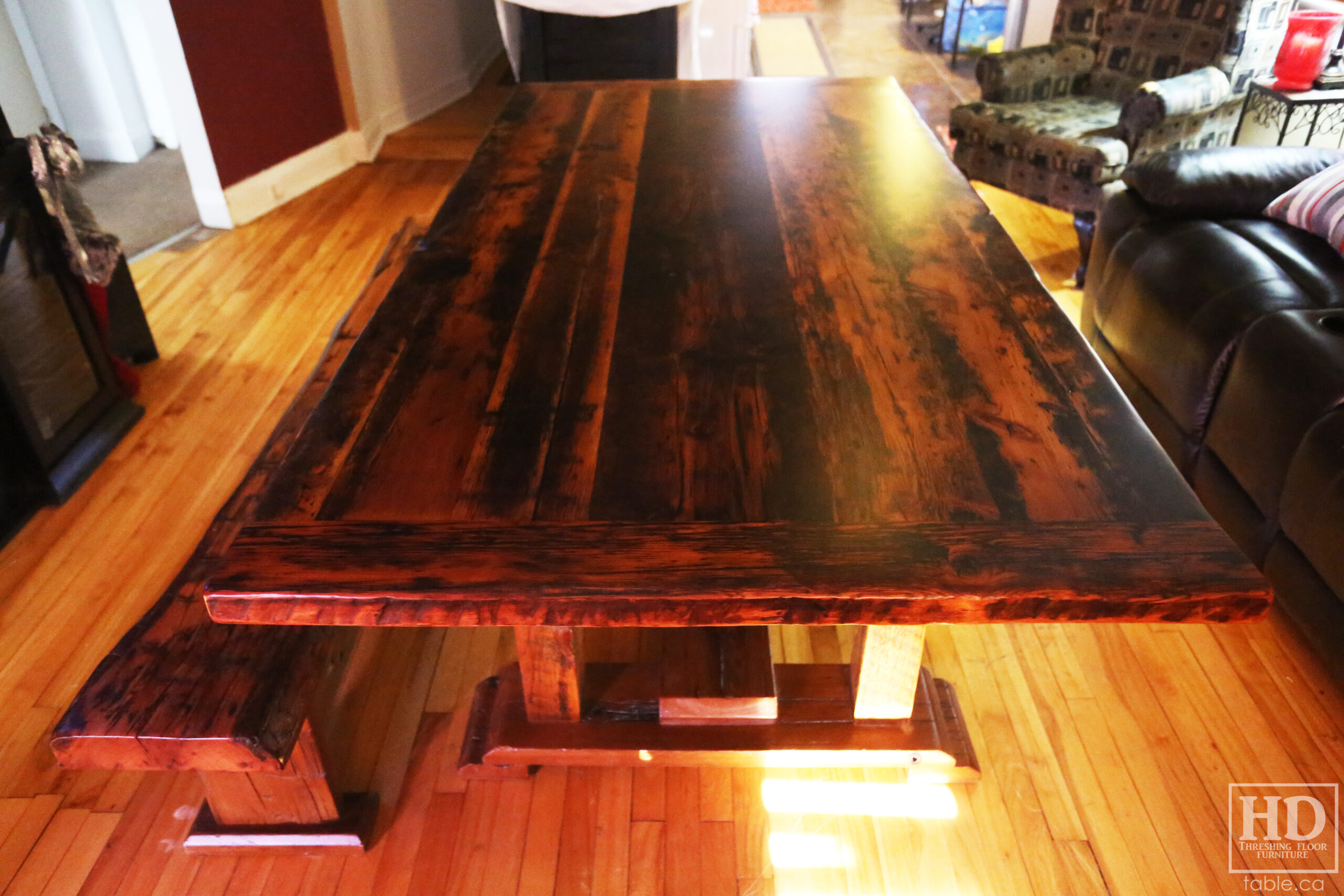 Reclaimed Wood Table with Frame Base by HD Threshing Floor Furniture / www.table.ca