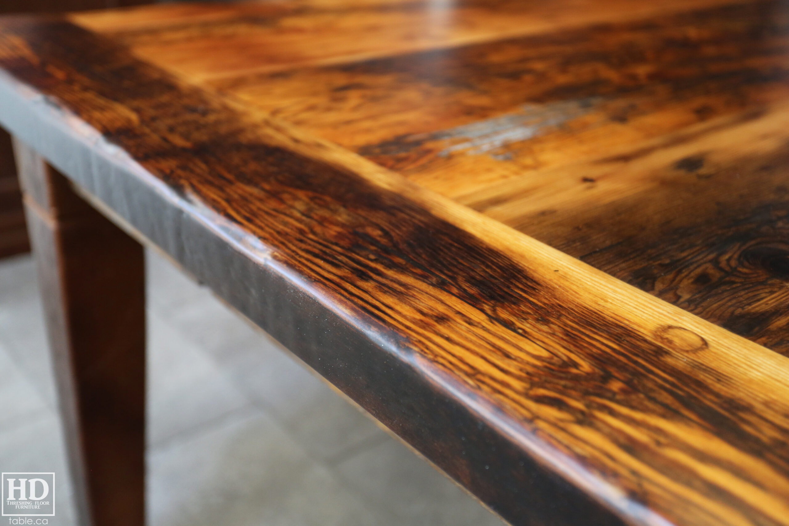 Harvest Table made from Reclaimed Wood with Epoxy Finish by HD Threshing Floor Furniture / www.table.ca