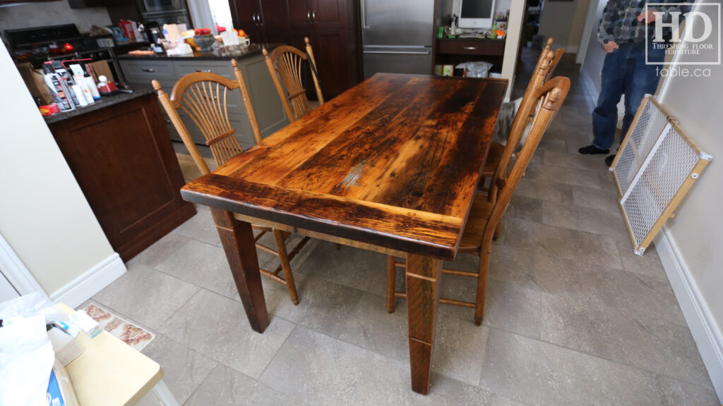 Harvest Table made from Reclaimed Wood with Epoxy Finish by HD Threshing Floor Furniture / www.table.ca
