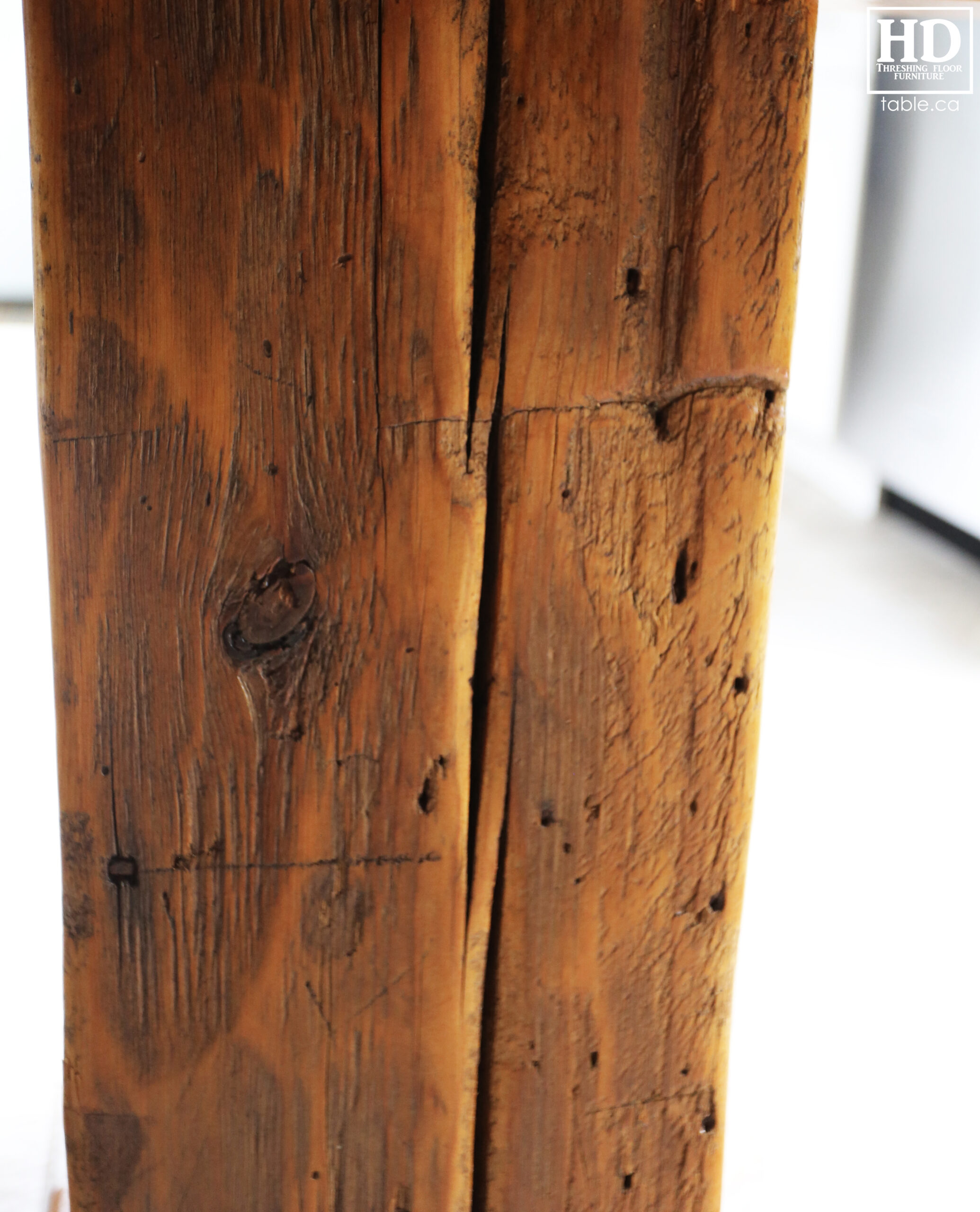 Reclaimed Wood Kitchen Table by HD Threshing Floor Furniture / www.table.ca