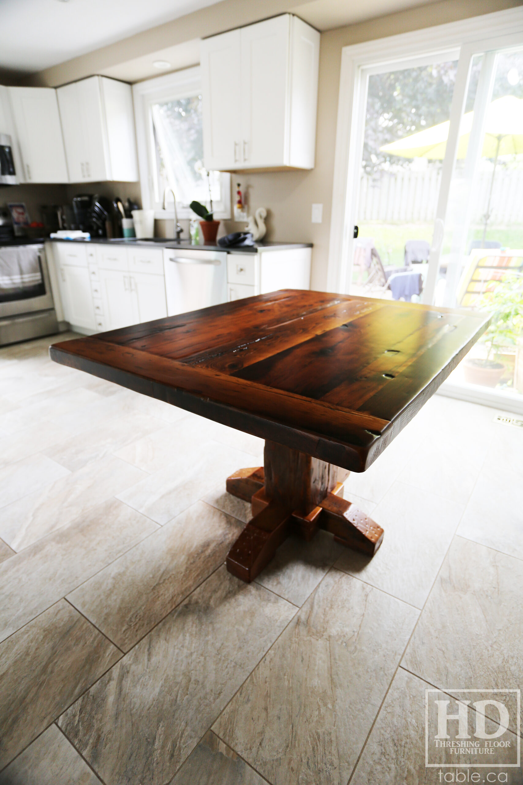 Reclaimed Wood Kitchen Table by HD Threshing Floor Furniture / www.table.ca